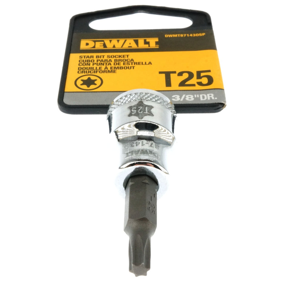 Dewalt DWMT87143OSP T25 Chrome Torx Bit Socket, 3/8" Drive, 87-143D