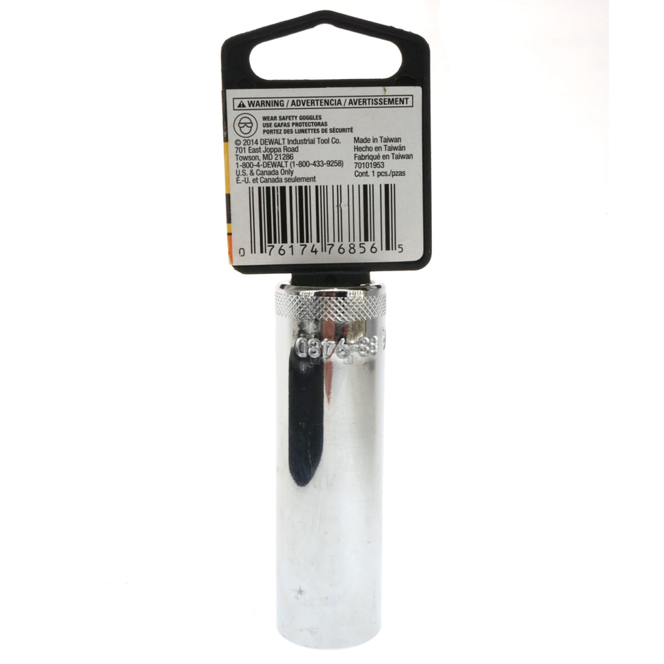 DeWALT DWMT88948OSP SAE Deep Chrome Socket, 11/16" 6-Point, 1/2" Drive, 88-948D