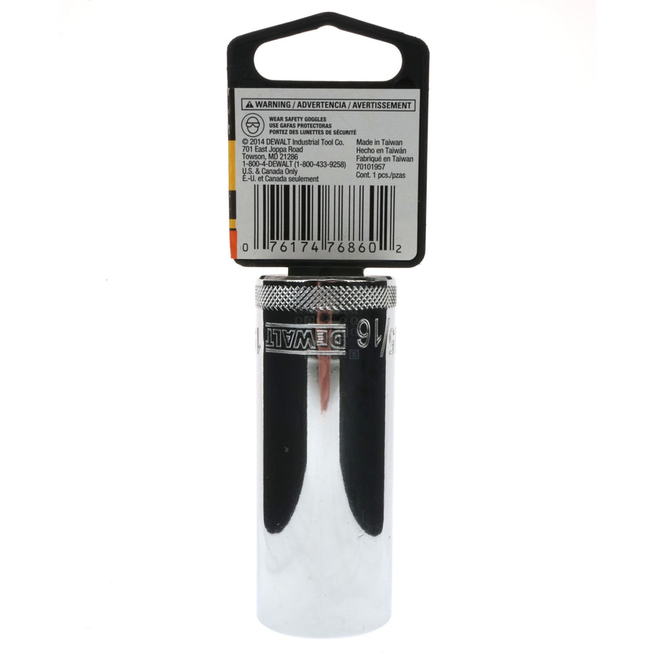 DeWALT DWMT88952OSP SAE Deep Chrome Socket, 15/16" 6-Point, 1/2" Drive, 88-952D