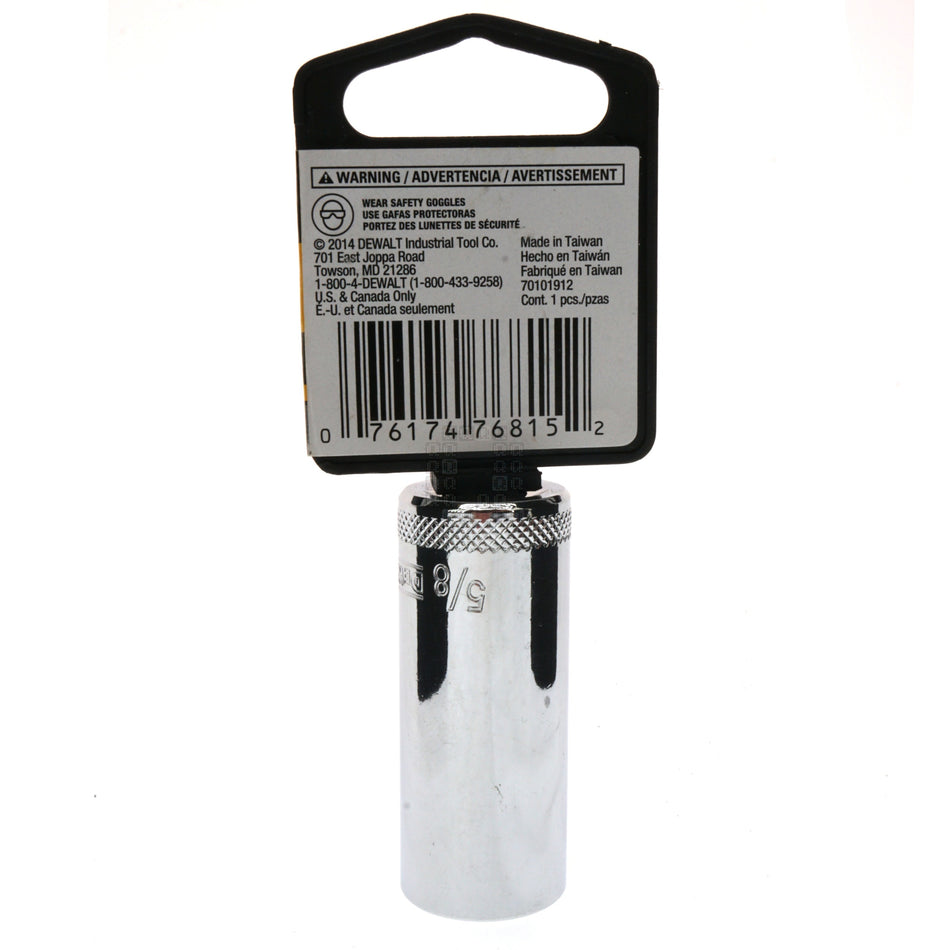 DeWALT DWMT88989OSP SAE Deep Chrome Socket, 7/8" 6-Point, 3/8" Drive, 88-989D