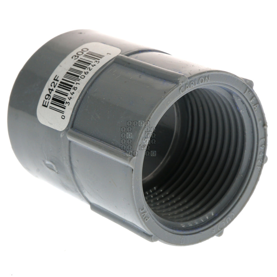Carlon E942FR-CTN Conduit Fitting Adapter, 1" PVC to 1" Female NPT