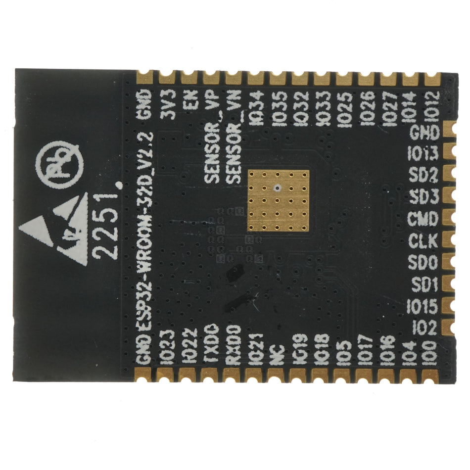 Espressif ESP32-WROOM-32D-XXN16 Microprocessor with Wi-Fi & Bluetooth, 16MB Flash