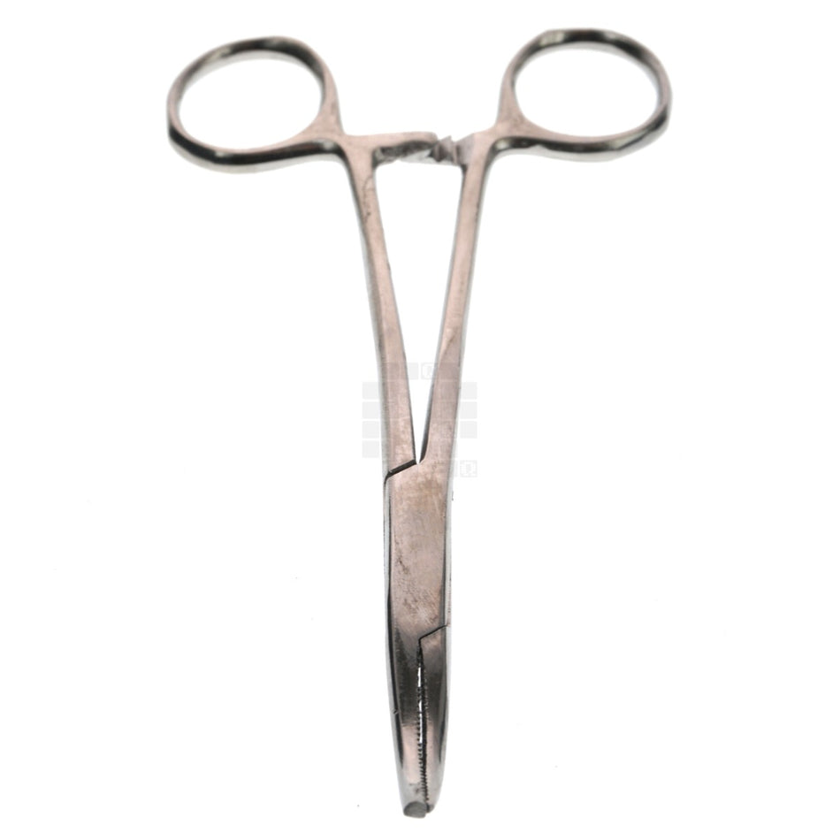 Camille Industries J4-682 Locking Curved Tip Stainless Steel Forceps Hemostatic Clamp, 12.5cm