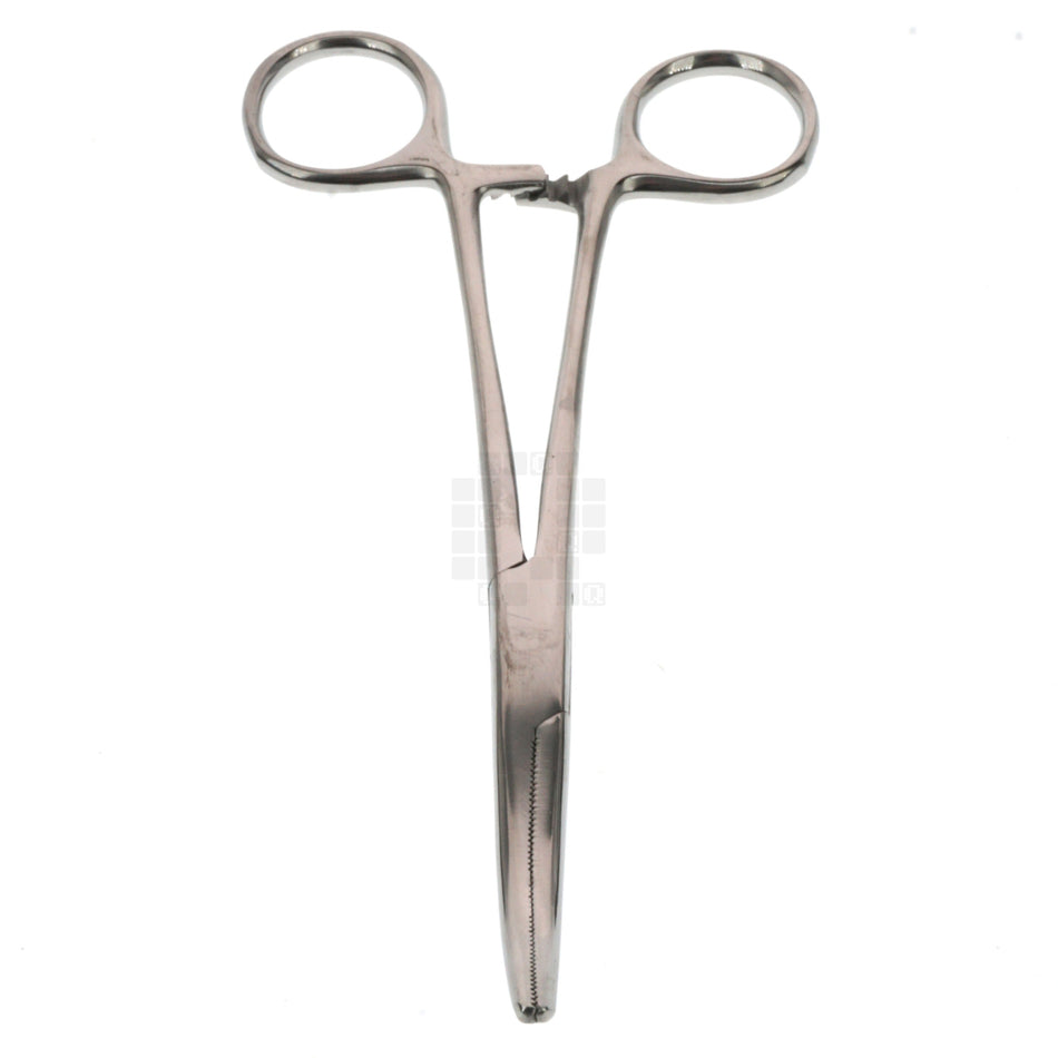 Locking Curved Tip Stainless Steel Forceps Hemostatic Clamp, 16cm, 0178-16CU