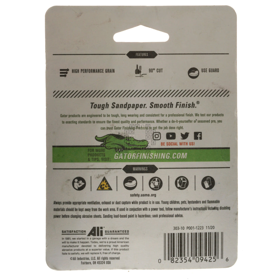 Gator 9425 3" Metal Cut-Off Wheels, 3/32" Thickness, 3/8" Arbor, 5-Pack