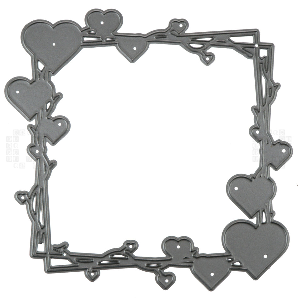 Square Entwined Hearts Frame Metal Cutting Die