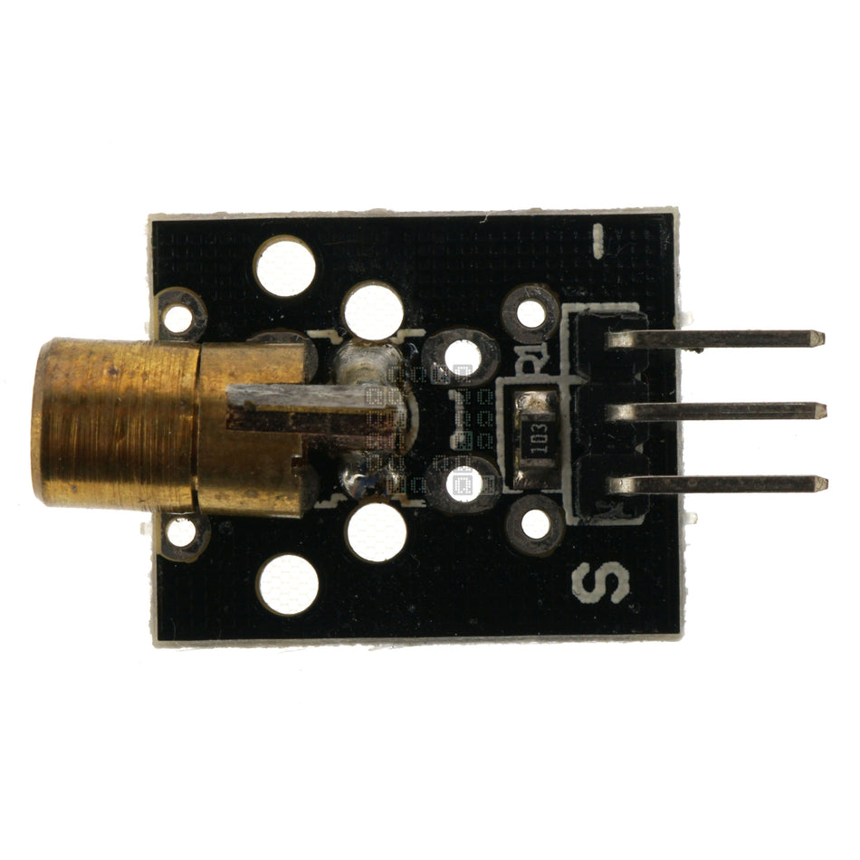 KY-008 3-Pin 6mm 650nm Red Laser Module, 5VDC, 5mW
