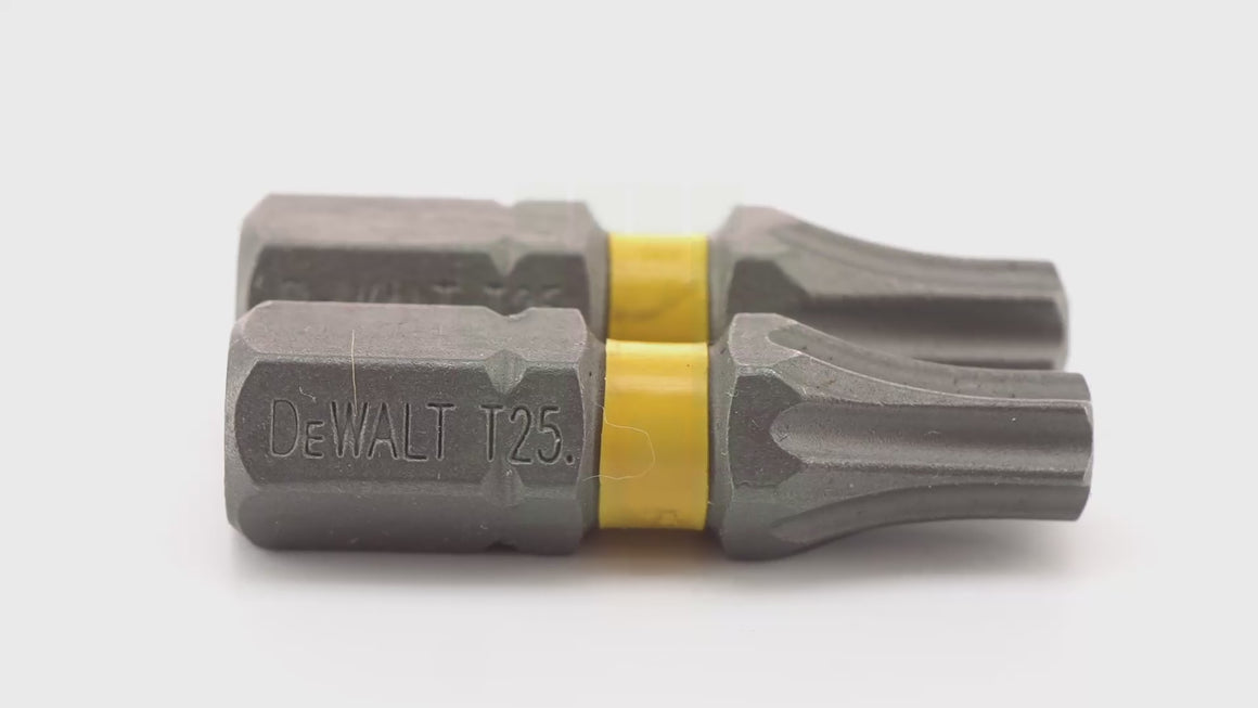 DeWALT DWA1TX25-2 T25 TORX MAX FIT Bit Tips, 1" Length, 2-Pack 360° Video