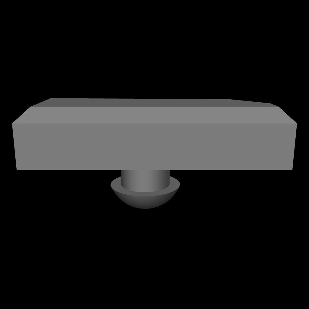 Milwaukee Tool 44-34-0071 Black Rubber Foot, Left Side 3d Model