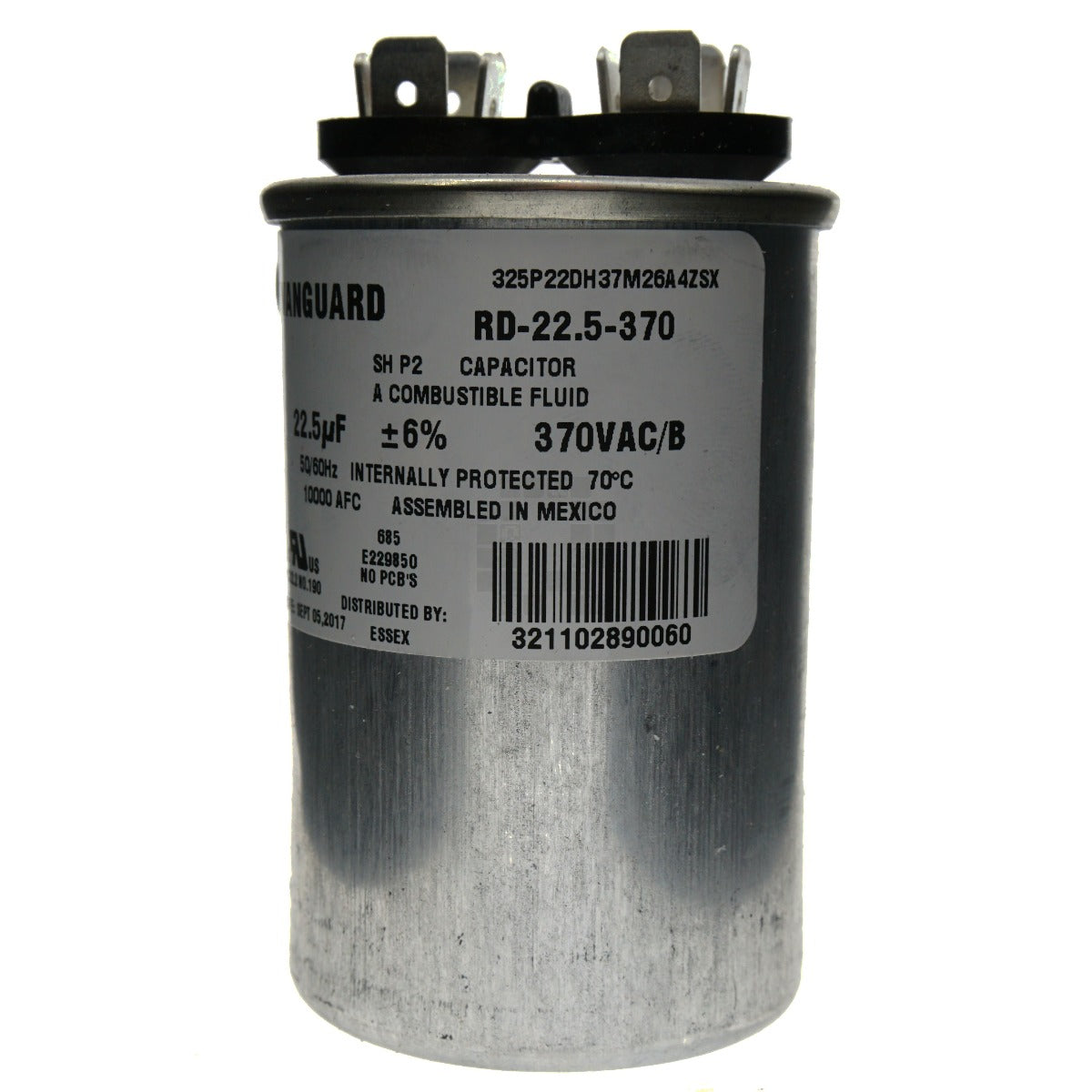Vanguard RD-22.5-370 Electric Motor Run Capacitor