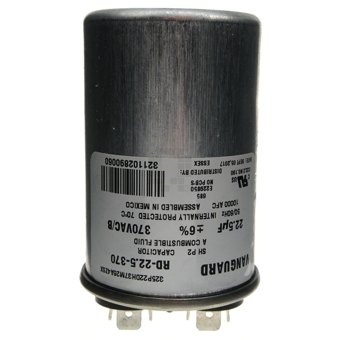 Vanguard RD-22.5-370 Electric Motor Run Capacitor