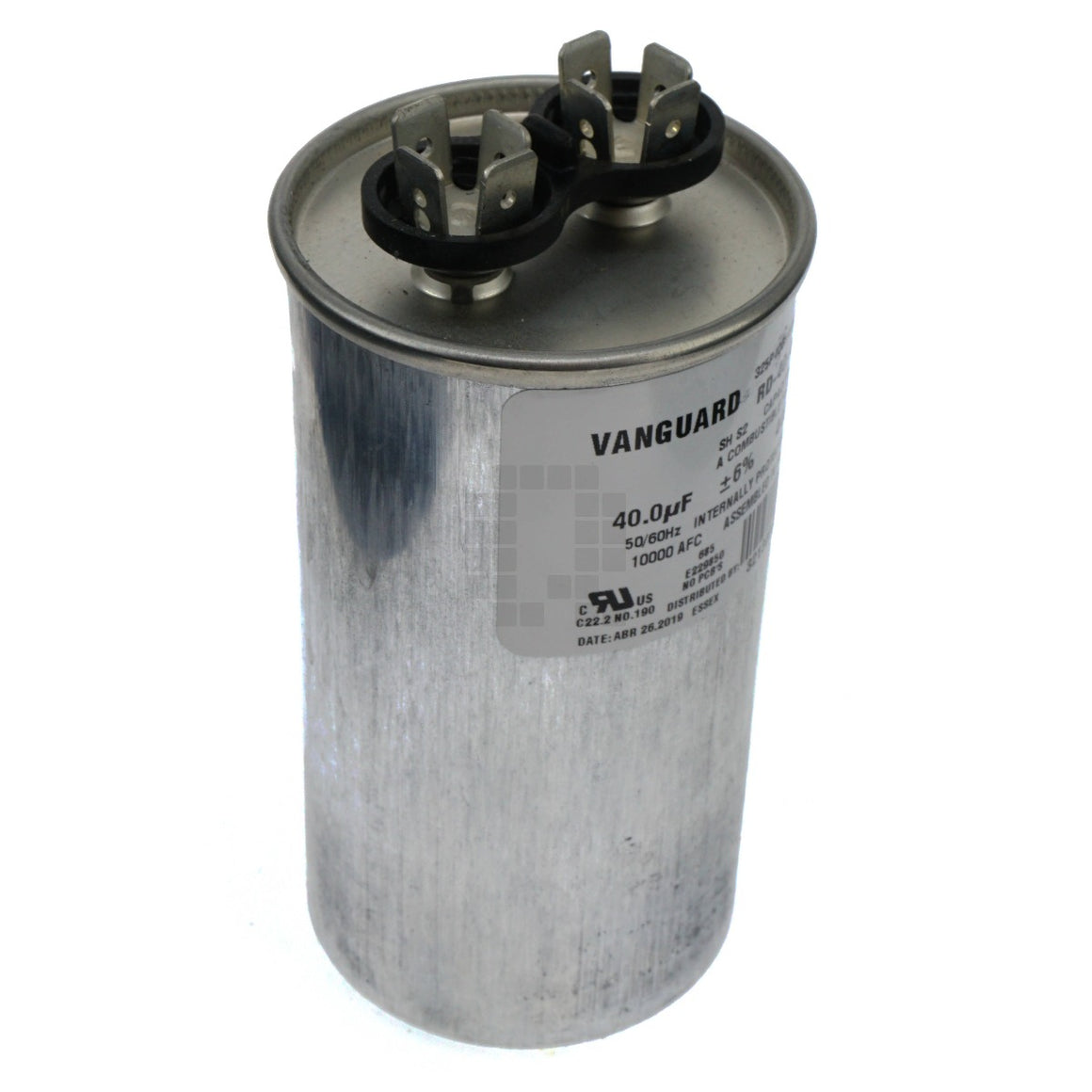 Vanguard RD-40-440 Silver Electric Motor Run Capacitor