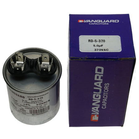 Vanguard RD-5-370 Round Electric Motor Run Capacitor