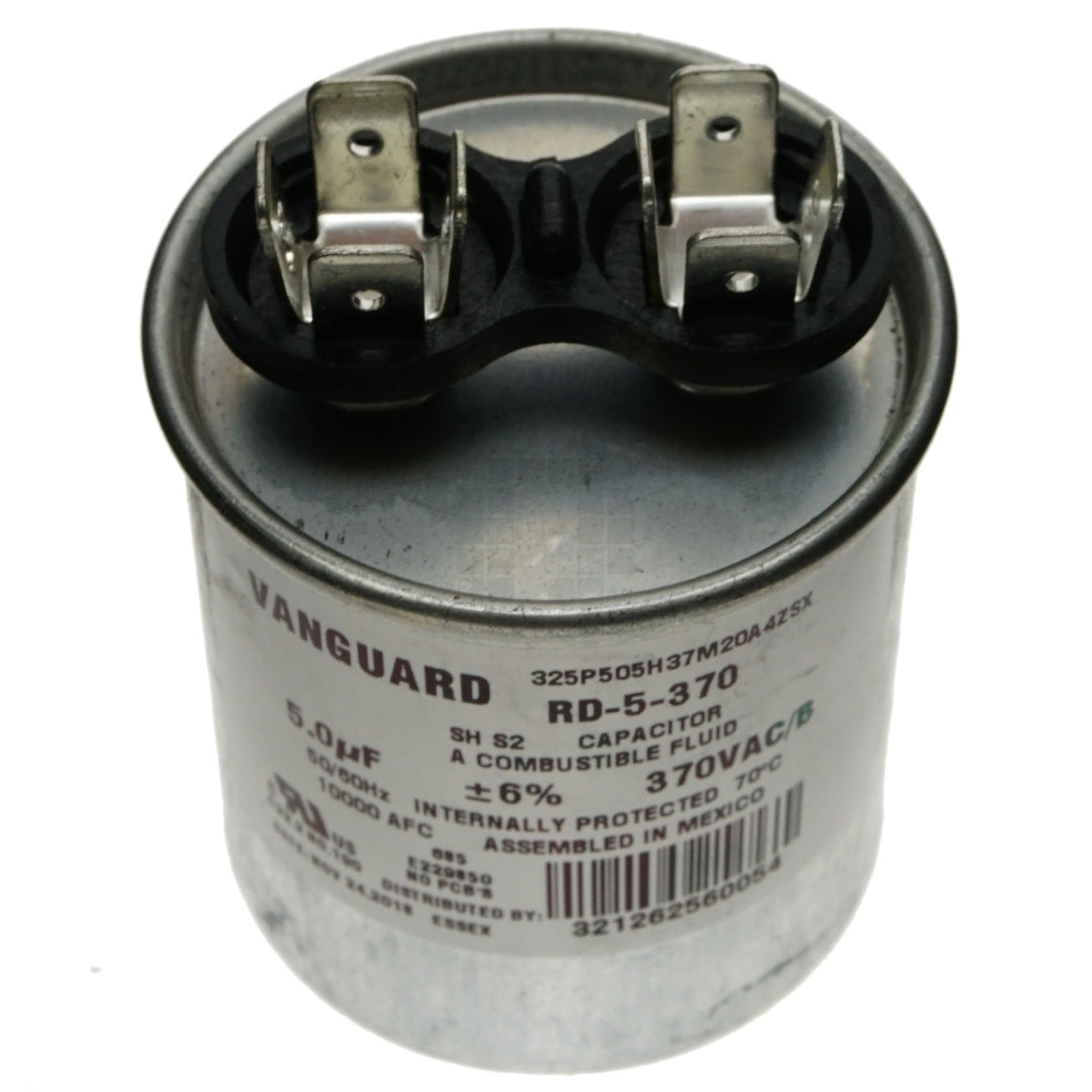Vanguard RD-5-370 Round Electric Motor Run Capacitor
