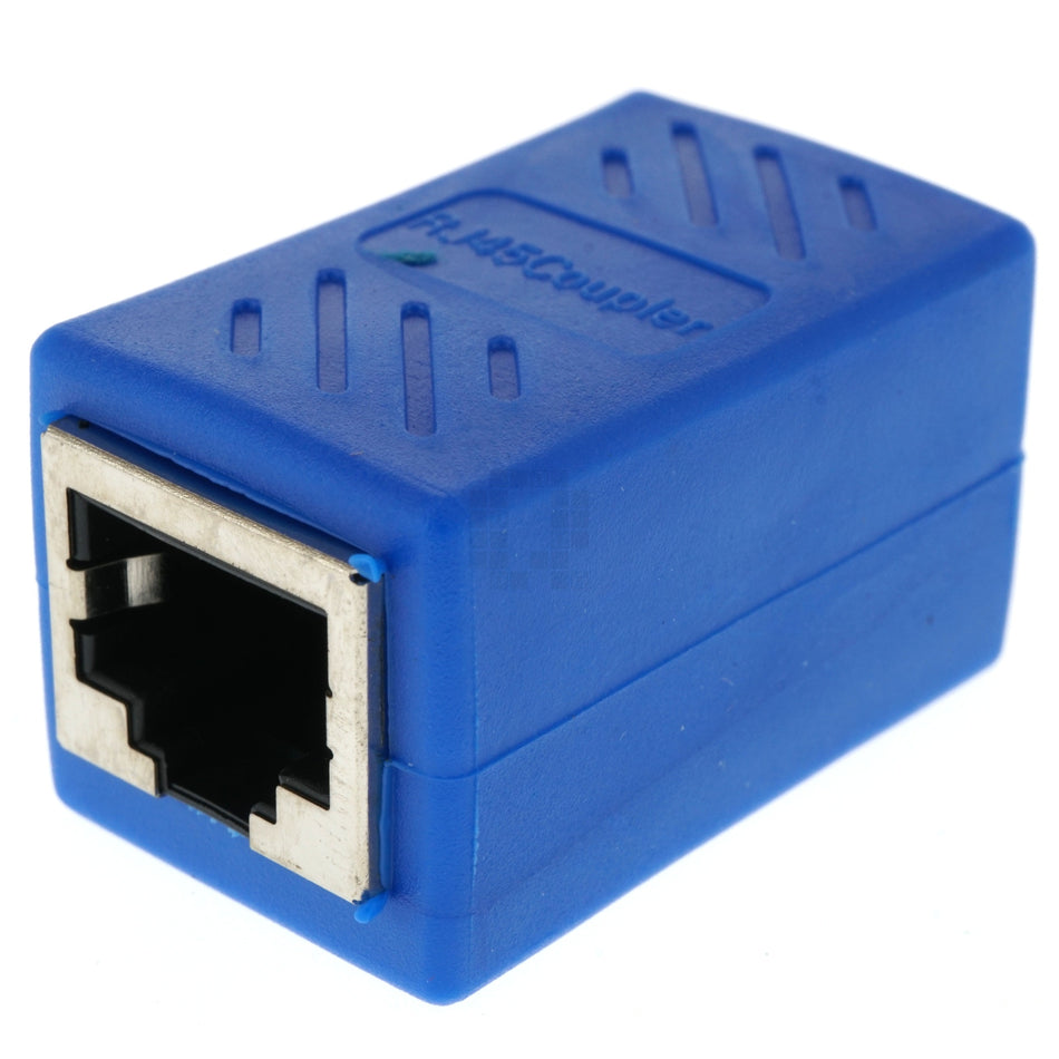 RJ45 CAT6 CAT5e Inline Ethernet Network Cable Coupler Connector, Blue