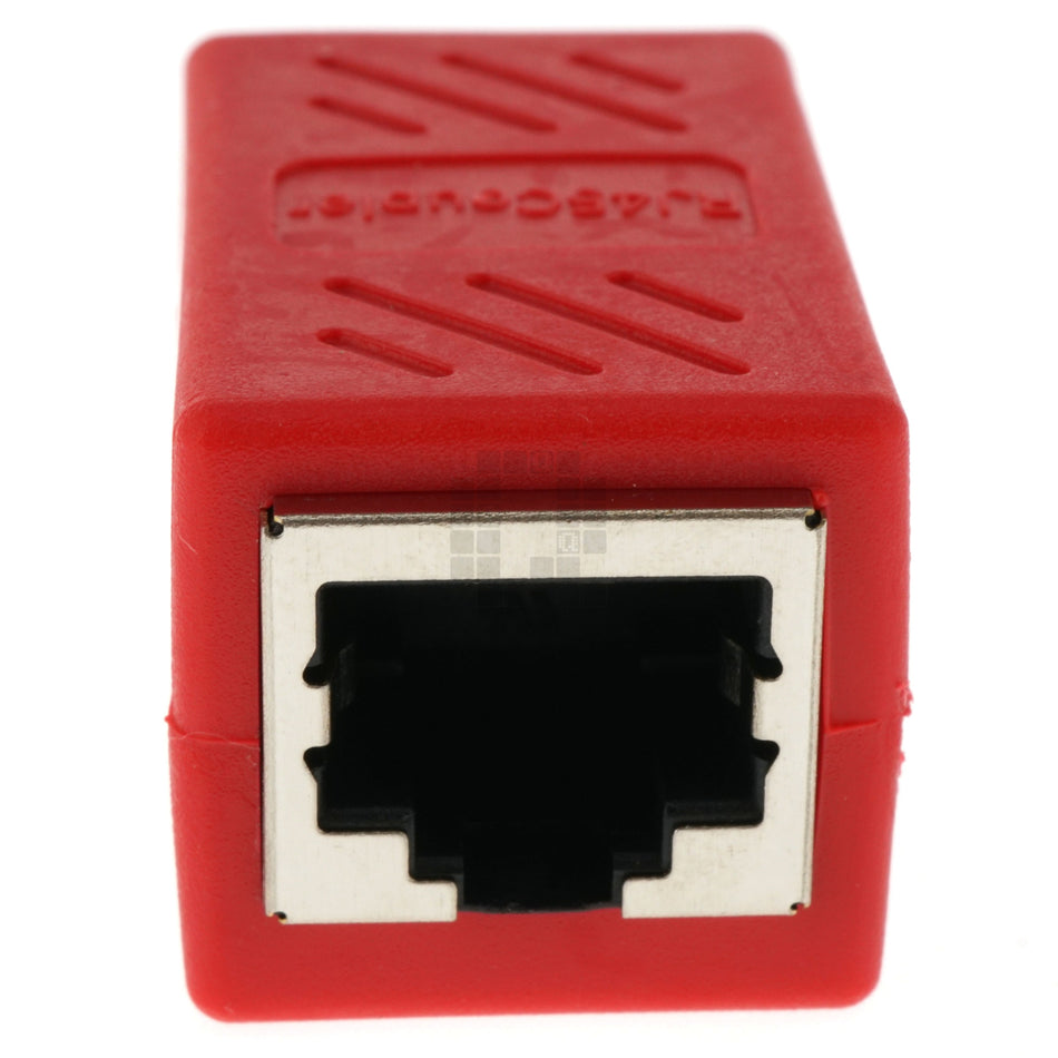 RJ45 CAT6 CAT5e Inline Ethernet Network Cable Coupler Connector, Red