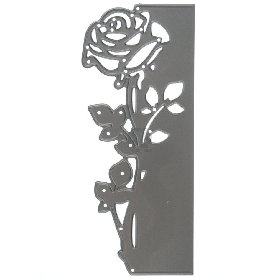 Single Stem Rose Edge Border Metal Cutting Die