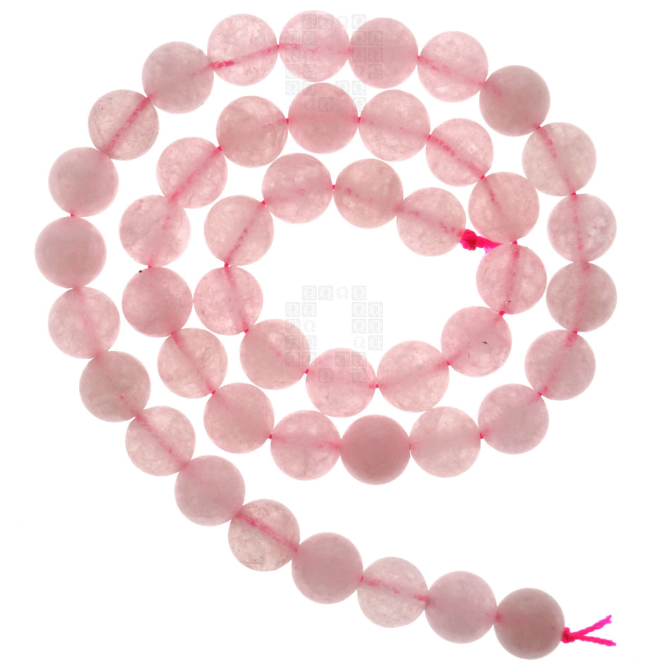 Rose Quartz 8mm Round Beads, 45 Pieces