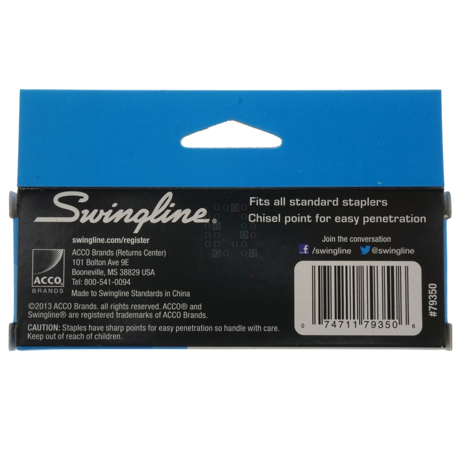 Swingline 79350 Standard Staples, Box of 5000