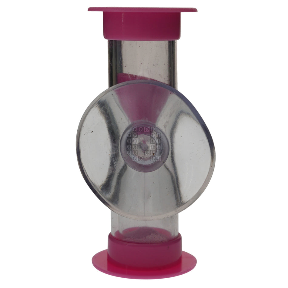 Plastic Hourglass Sand Timer with Suction Cup, 3 Minute, Pink, 2-3/8" Height