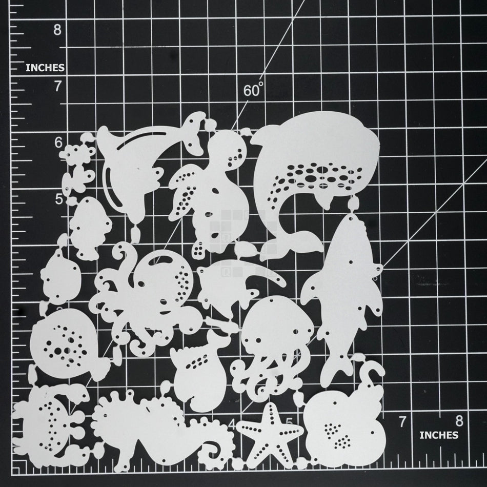 Sea Creatures Whale Dolphin Octopus Shark Seahorse Turtle Metal Cutting Die