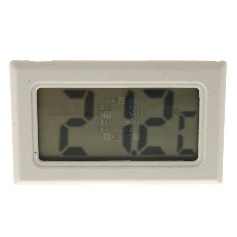Panel Mount LCD Digital Thermometer, White 0° to +70°C, 0.6" Digits