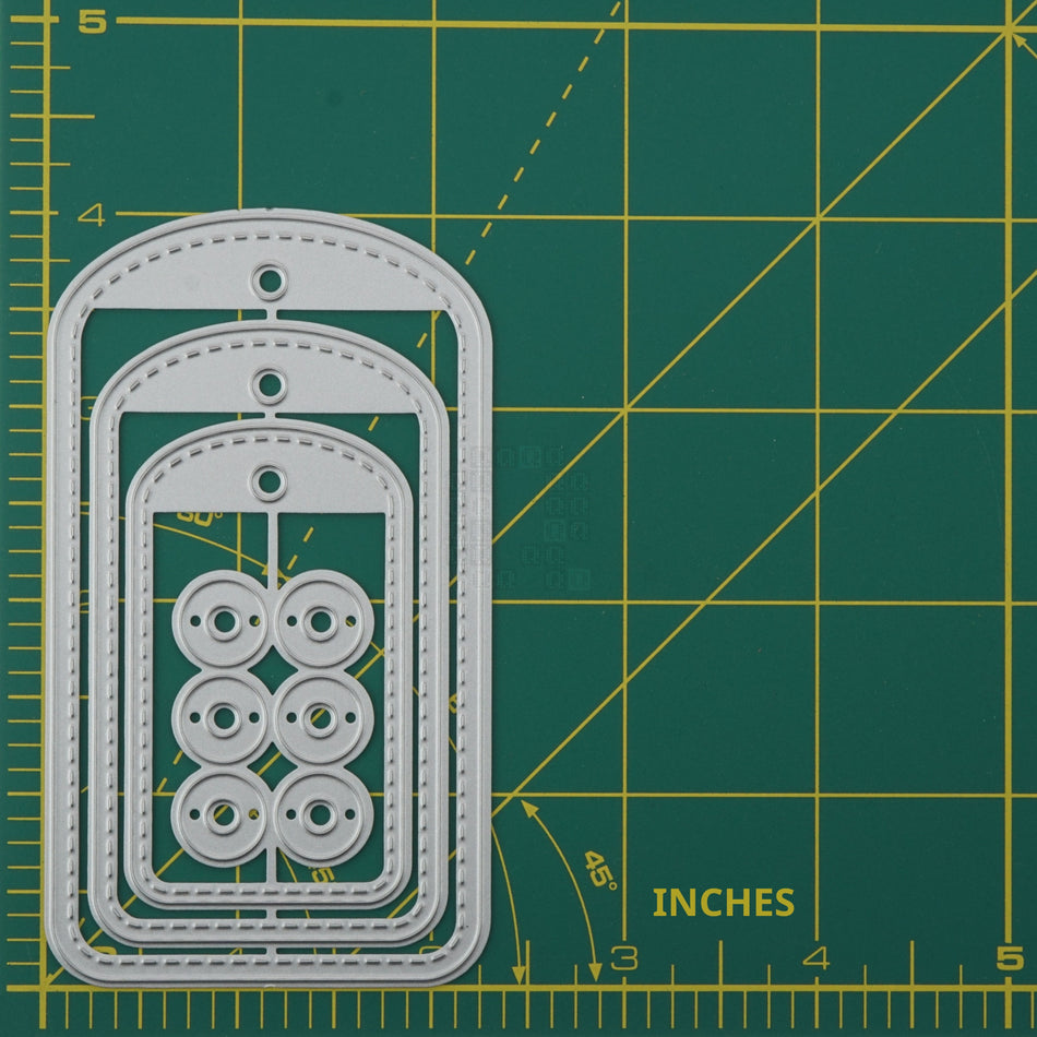 4-Piece Travel Tags 1 Metal Cutting Die Set