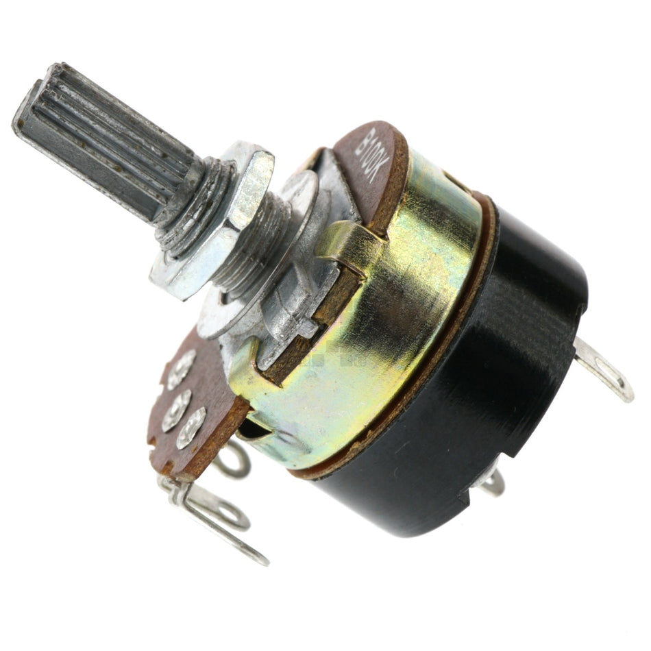 WH138-1 B100K Rotary Linear Potentiometer with SPST Switch, 100K Ohm