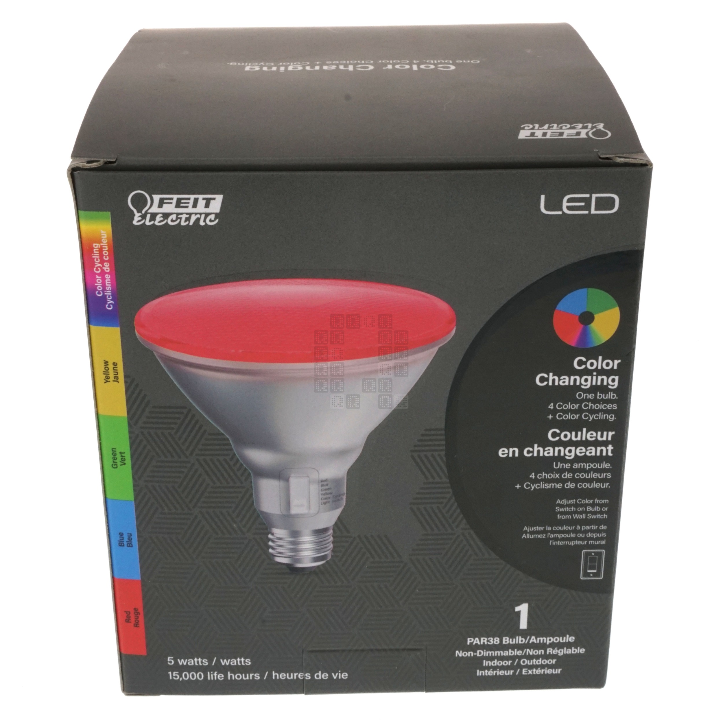 FEIT Electric 0388694 Indoor/Outdoor PAR38 Color Changing Bulb, 5 Watt, 15,000 Hour