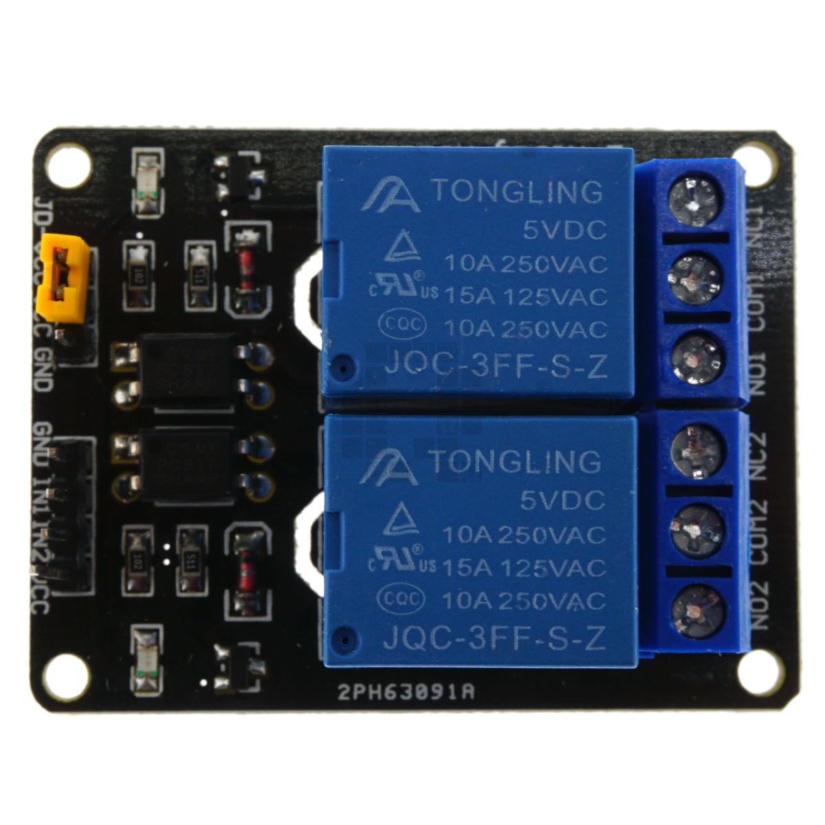 Geekcreit 2 Channel Isolated Relay Module, 5V, SPDT Output