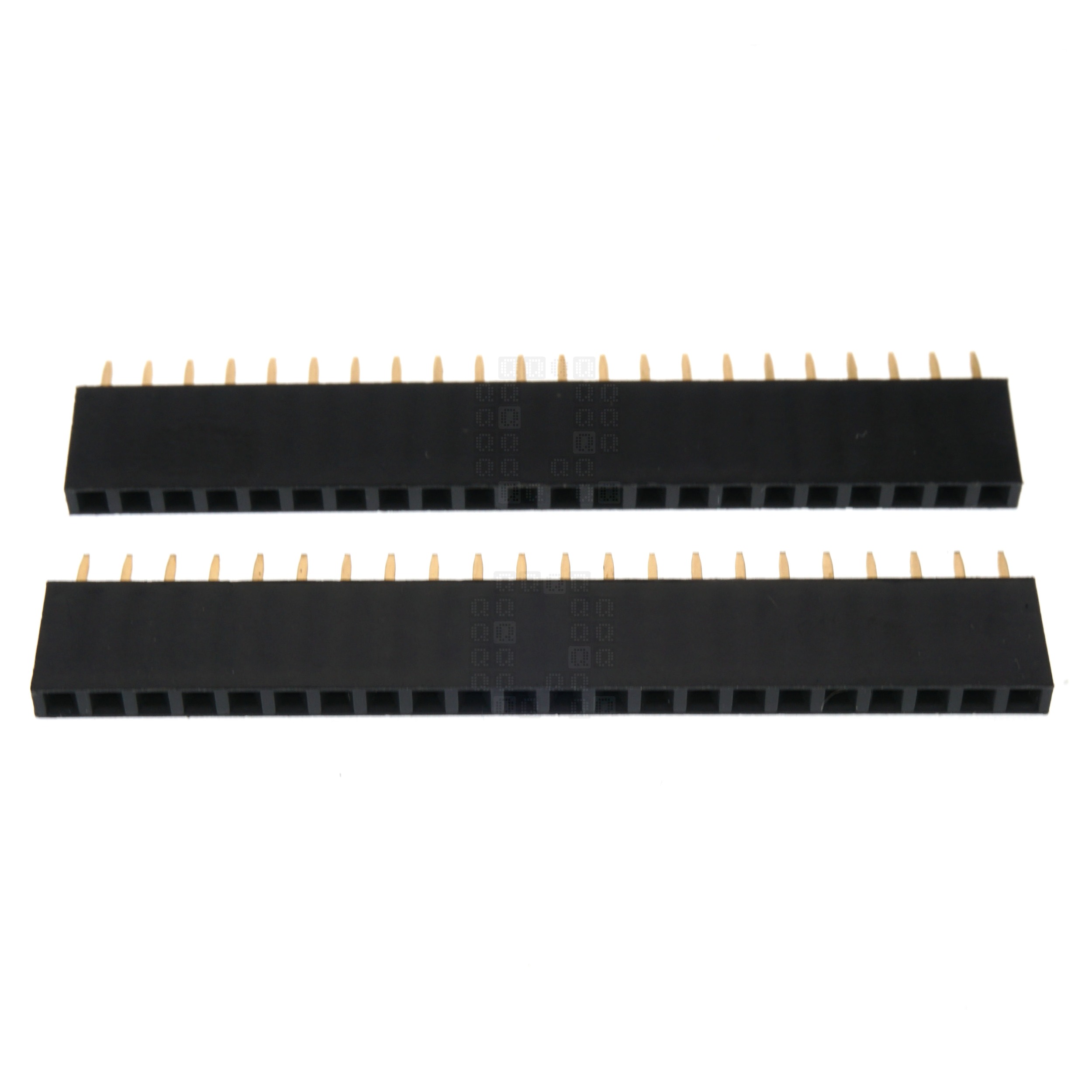 1x22 Single Row Female Straight Pin Header, 2.54mm Pitch, 2-Pack