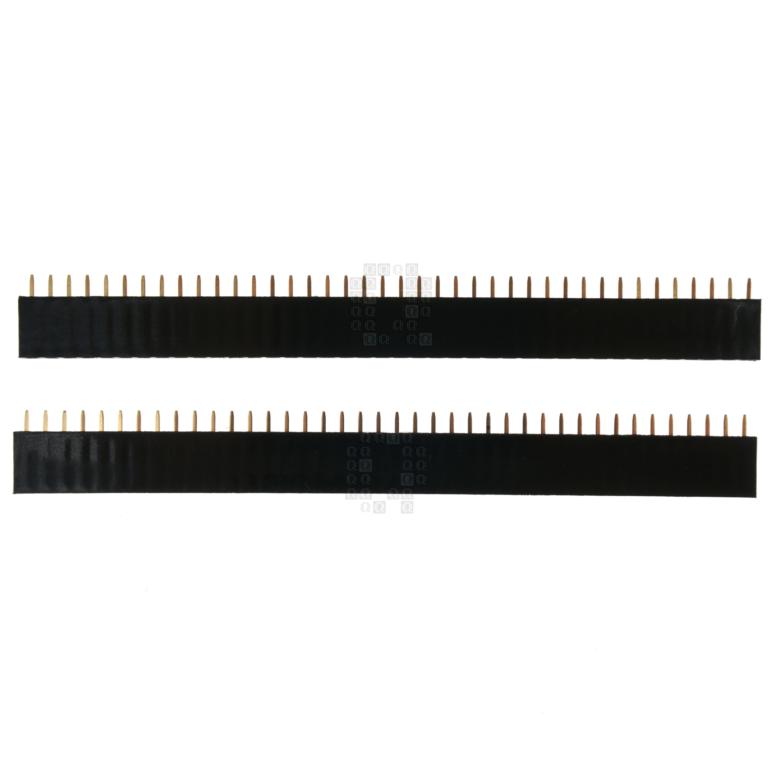 1x40 Single Row Female Straight Pin Header, 2.54mm Pitch, 2-Pack