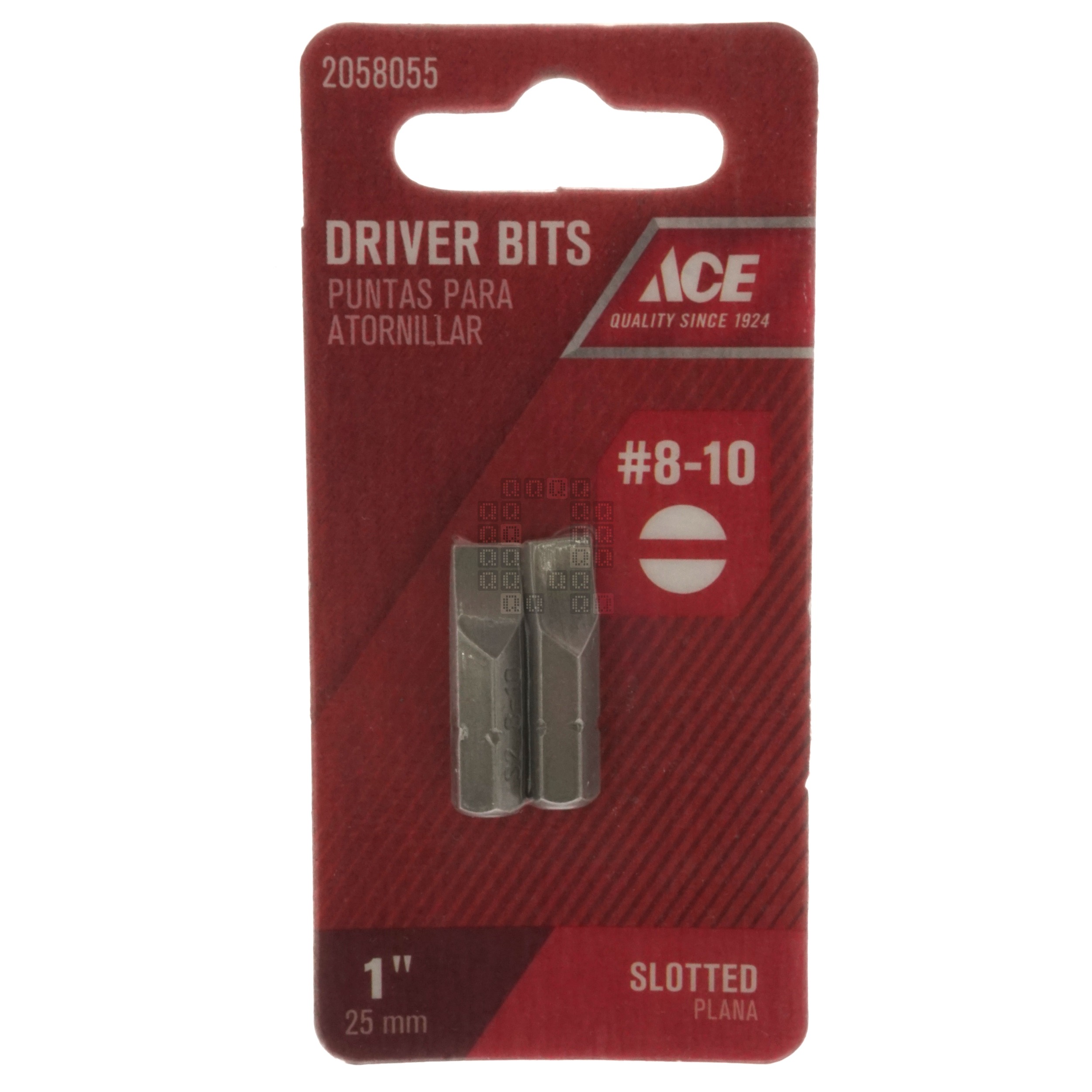ACE Hardware 2058055 #8-10 Slotted Driver Bits, 1" Length, 1/4" Hex Drive, 2-Pack
