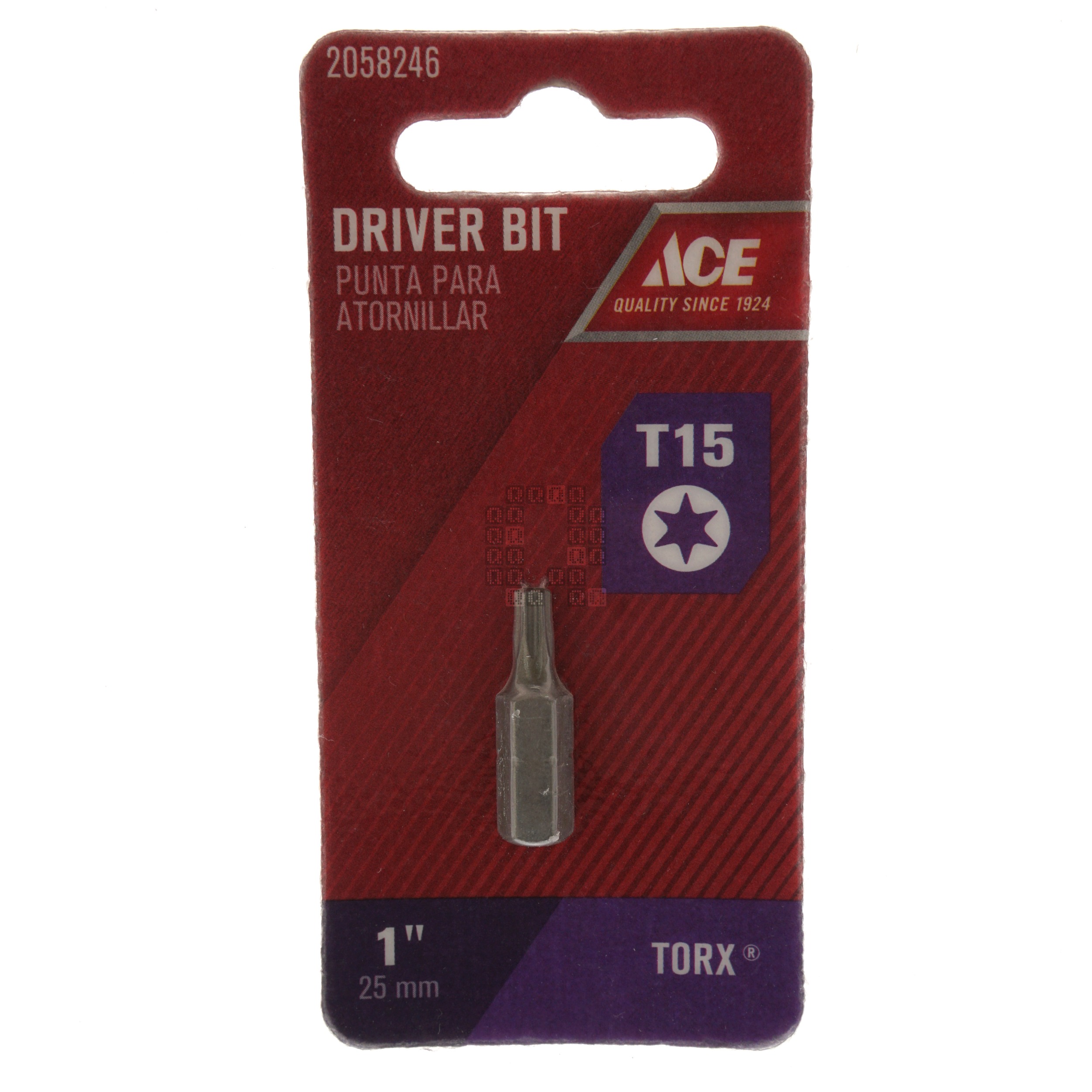 ACE Hardware 2058246 T15 TORX Driver Bit, 1" Length, 1/4" Hex Drive