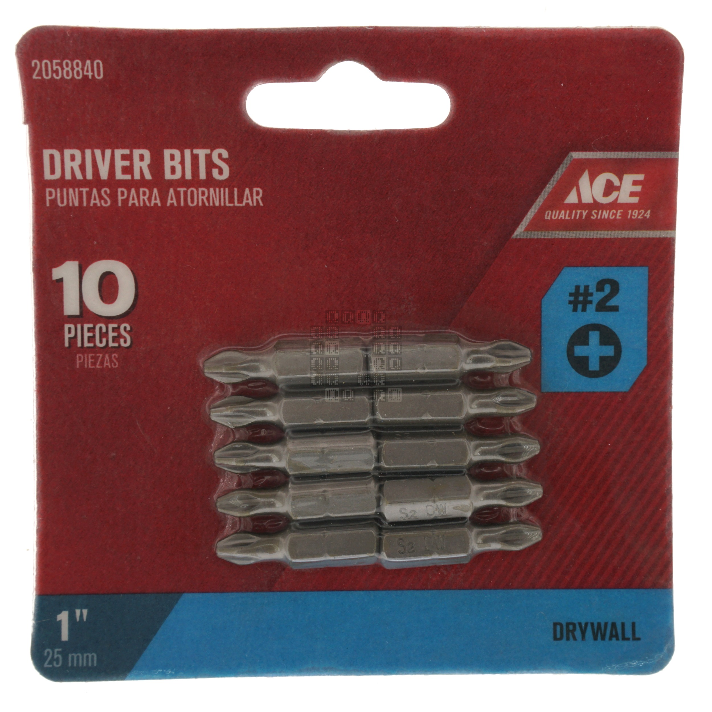 ACE Hardware 2058840 #2 Phillips / PH2 Driver Bits, 1" Length, 1/4" Hex Drive, 10-Pack