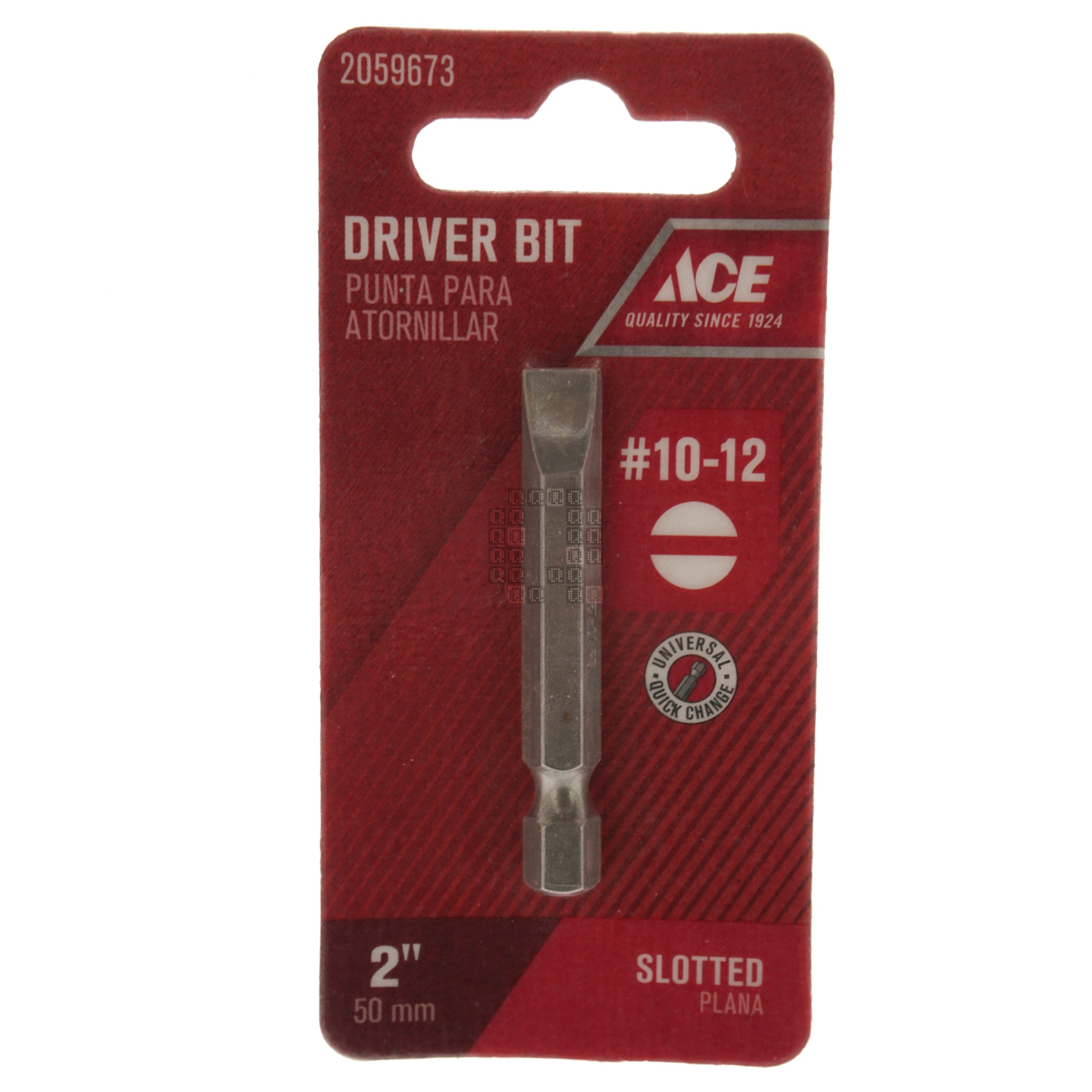 ACE Hardware 2059673 #10-12 Slotted Driver Bit, 2" Length, 1/4" Hex Drive