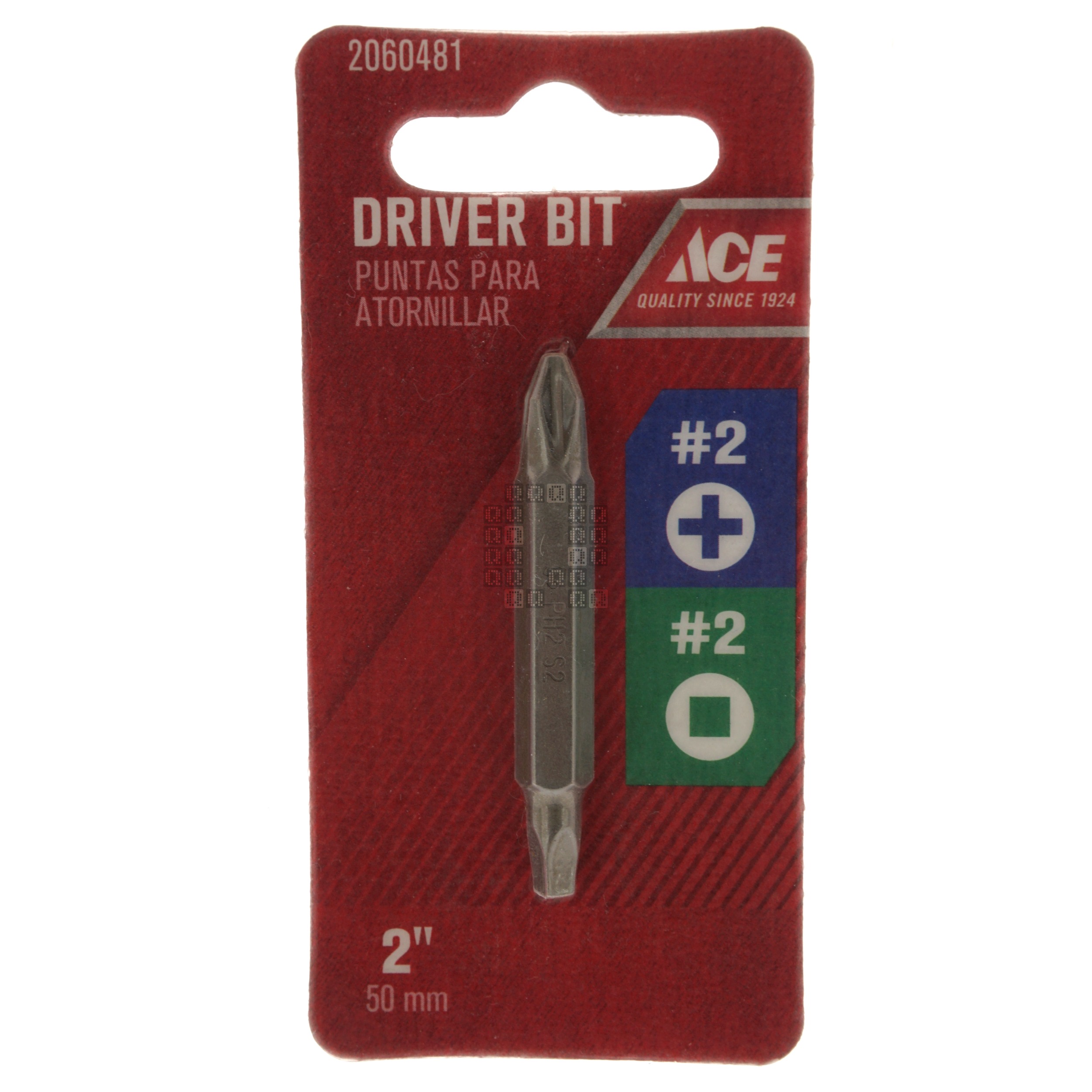 ACE Hardware 2060481 #2 Phillips PH2 / #2 Square SQ2 Double Ended Driver Bit, 2" Length