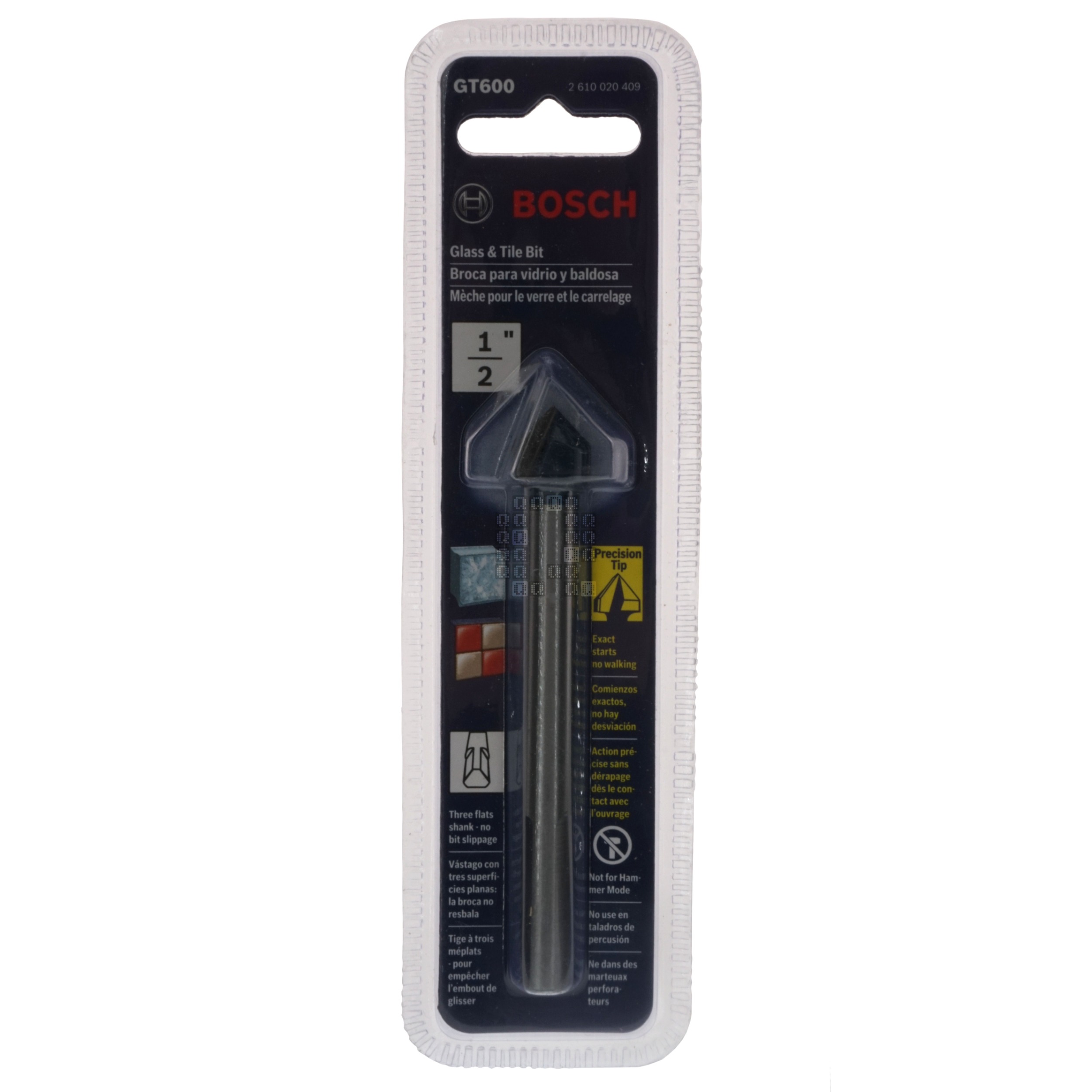 Bosch GT600 2610020409 1/2" Glass and Tile Bit