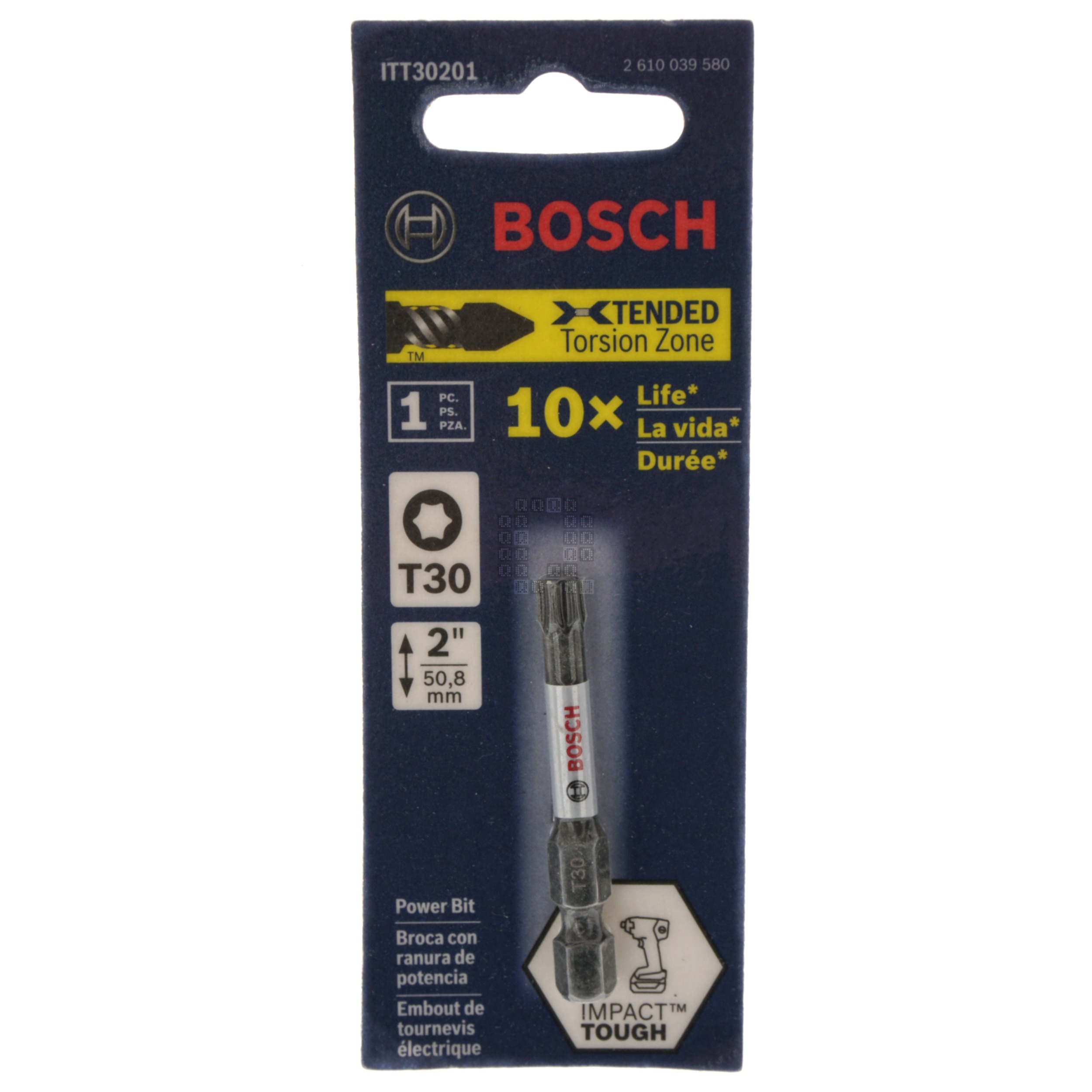 Bosch 2610039580 ITT30201 Impact Tough, T30 TORX Power Bit, 2" Length