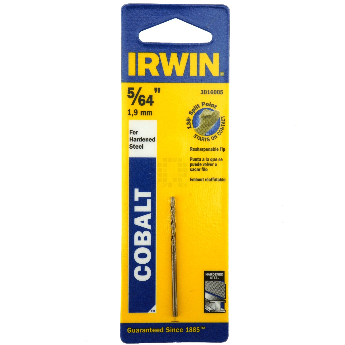 Irwin 3016005 5/64" Cobalt Drill Bit, 135° Split Point