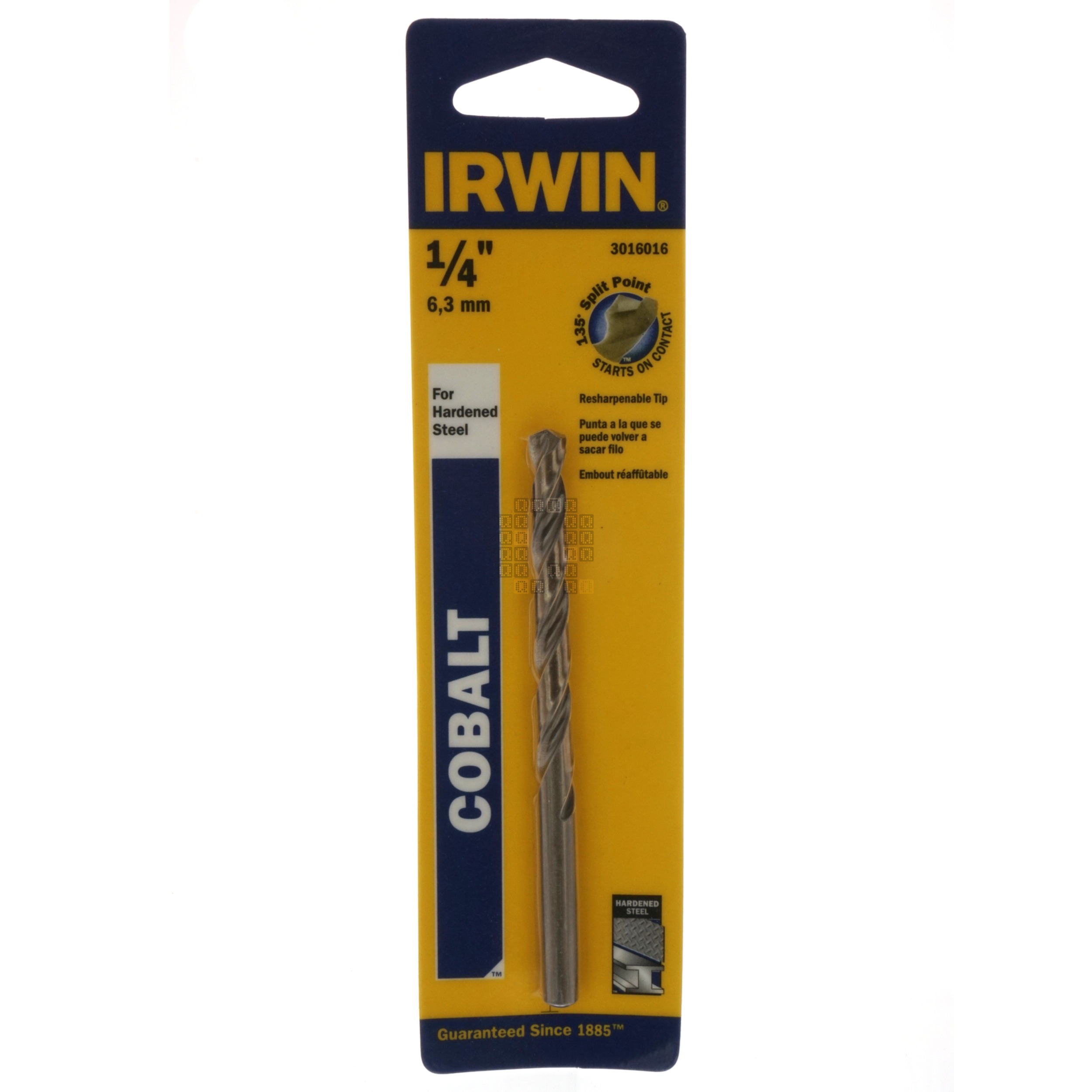 Irwin Industrial Tools 3016016 1/4" Cobalt 135° Split Point Drill Bit 