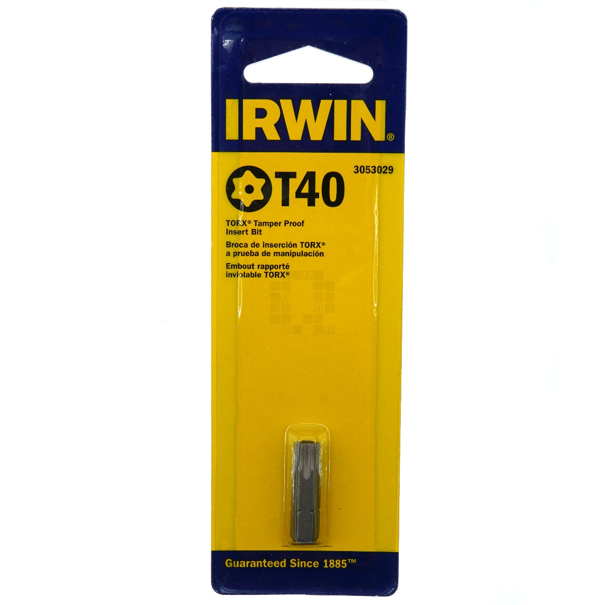 Irwin 3053029 T40 TORX Tamper-Proof Insert Bit, 1" Length