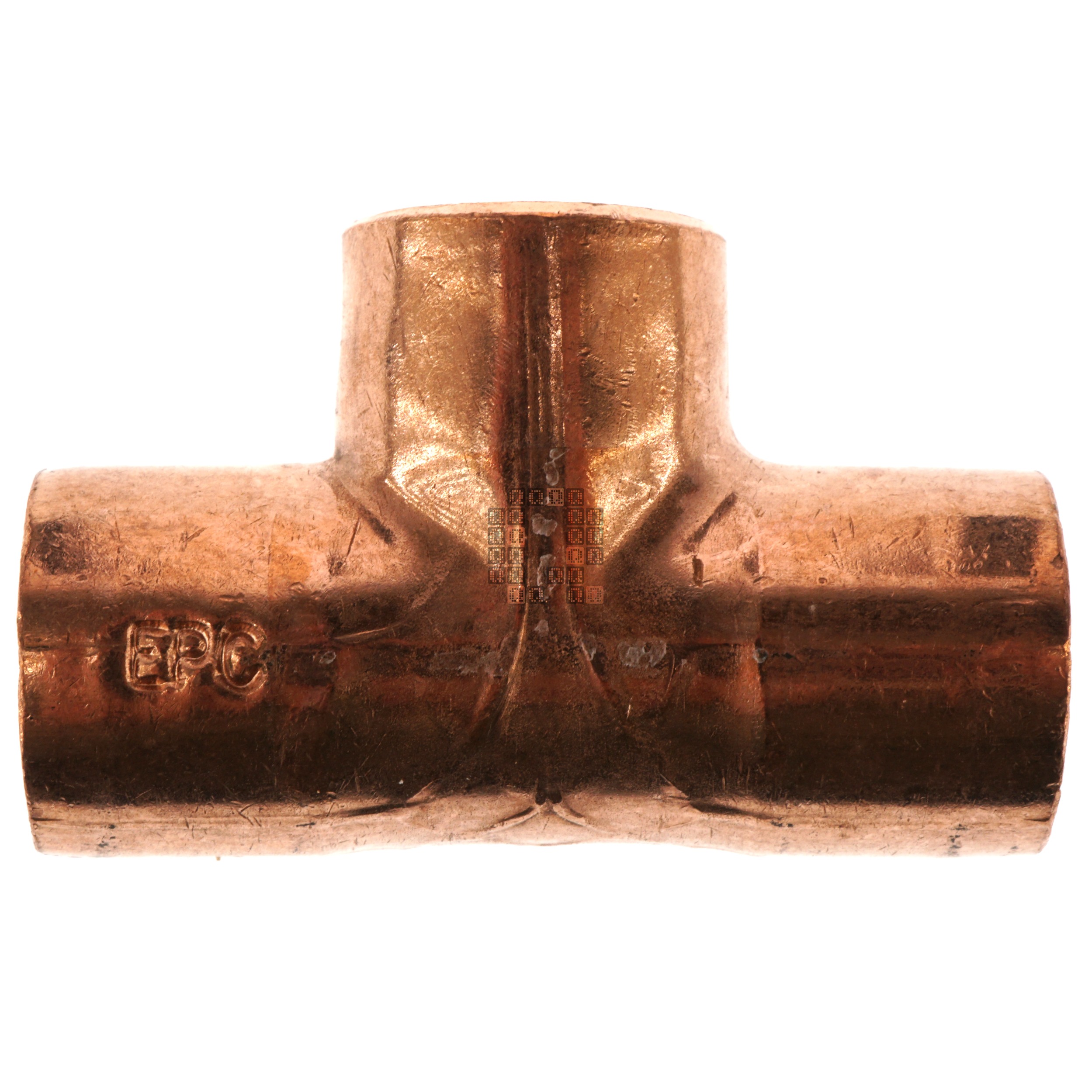 Elkhart Products 32700 Wrot 1/2" Copper Pipe Tee, Sweat, Series 111 with Stop