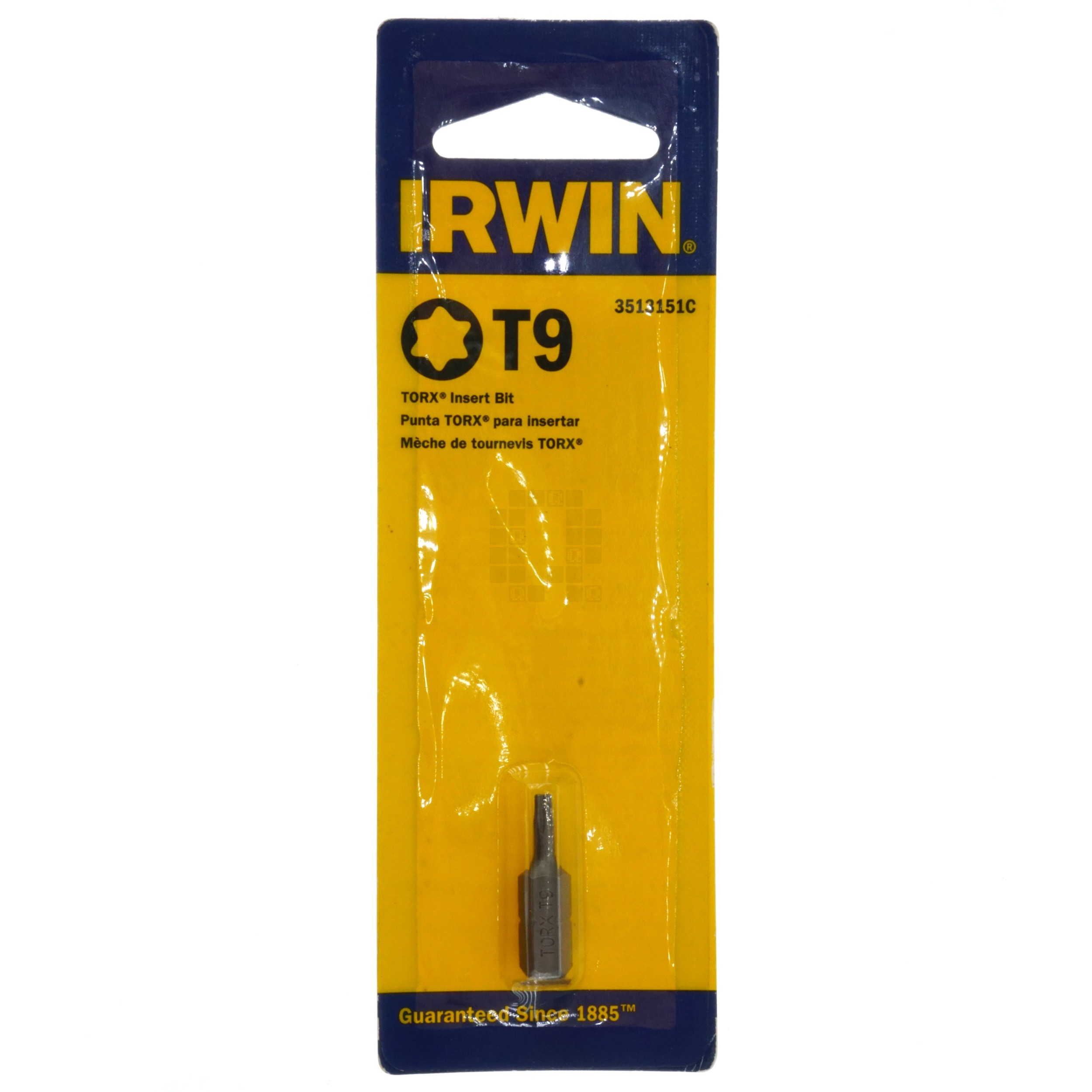 Irwin 3513151C T9 TORX Insert Bit, 1" Length