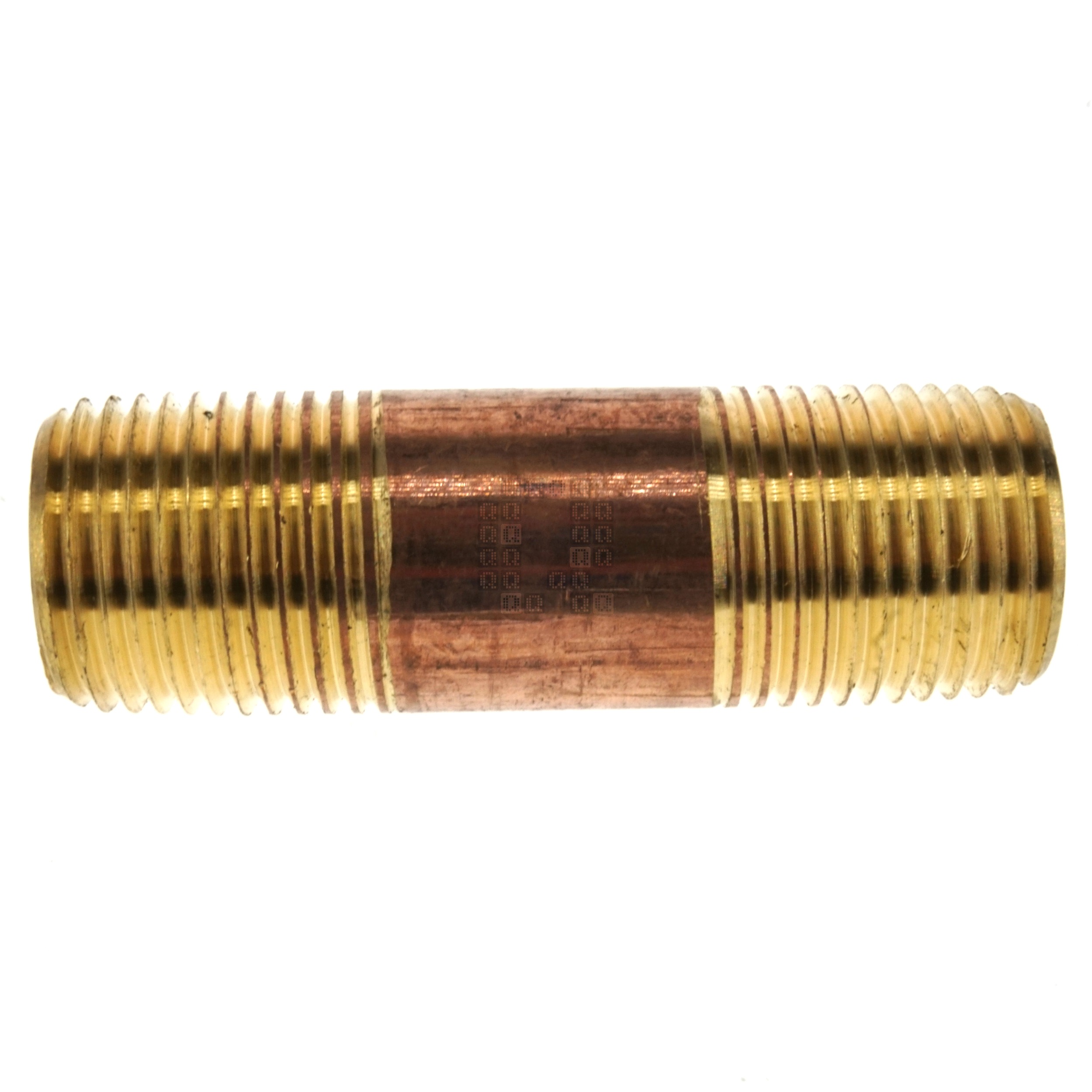 Anderson Metals 38300-0825 1/2" x 2-1/2" Red Brass Pipe Nipple