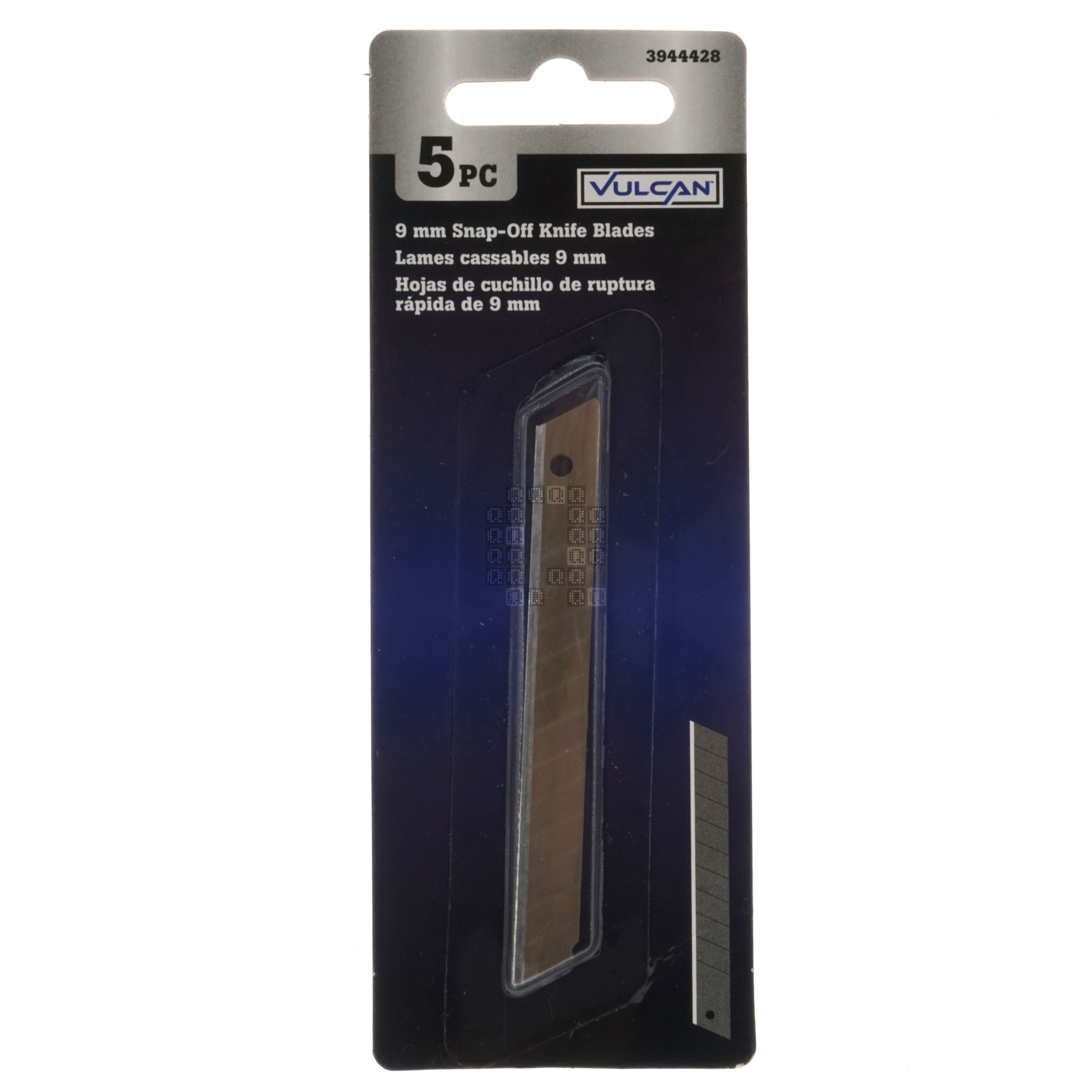 Vulcan 3944428 9mm Snap-Off Knife Blades, 5-Pack, 0.4mm Thickness