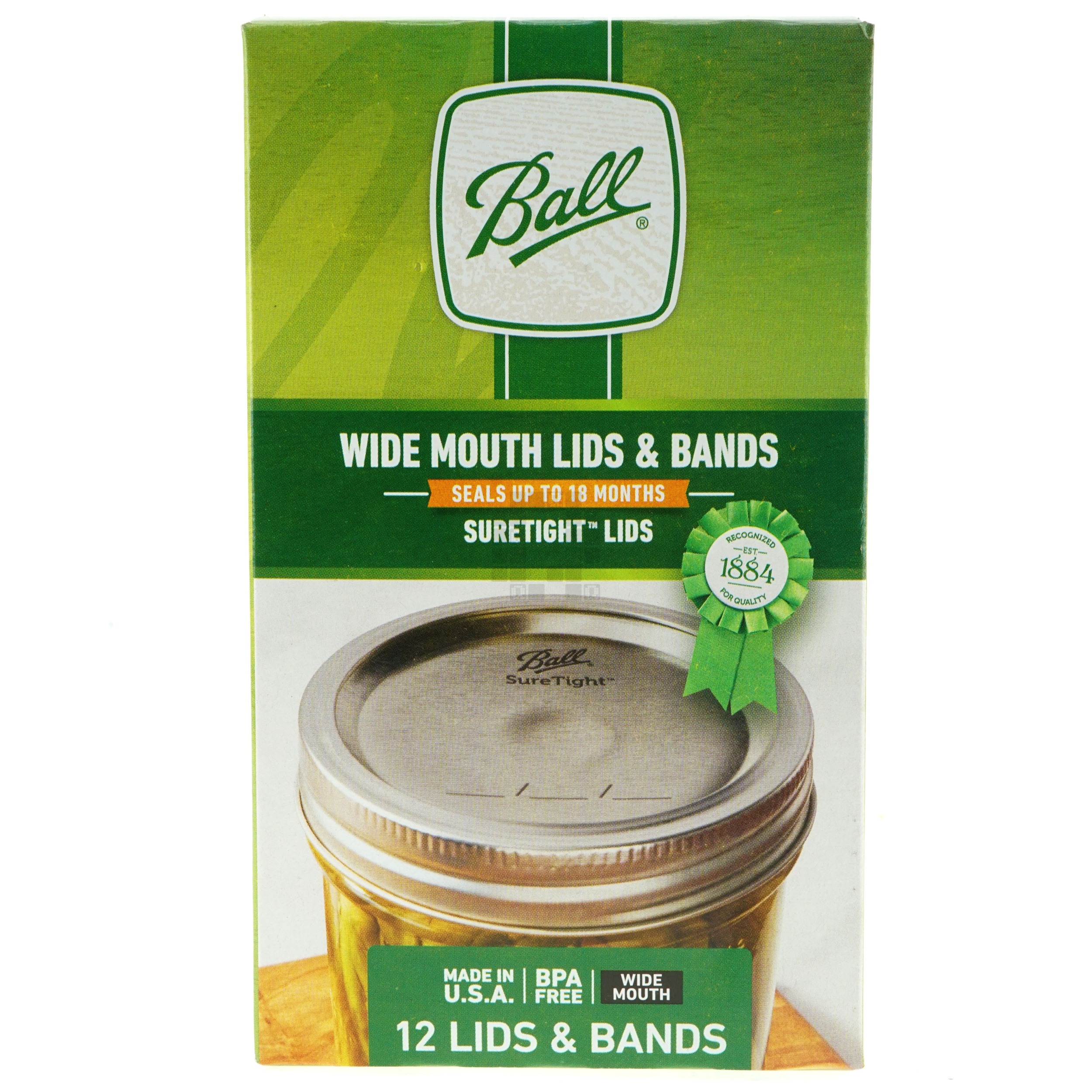 Ball 40000 Wide Mouth Canning Jar Lids and Bands. 12 Lids and Bands