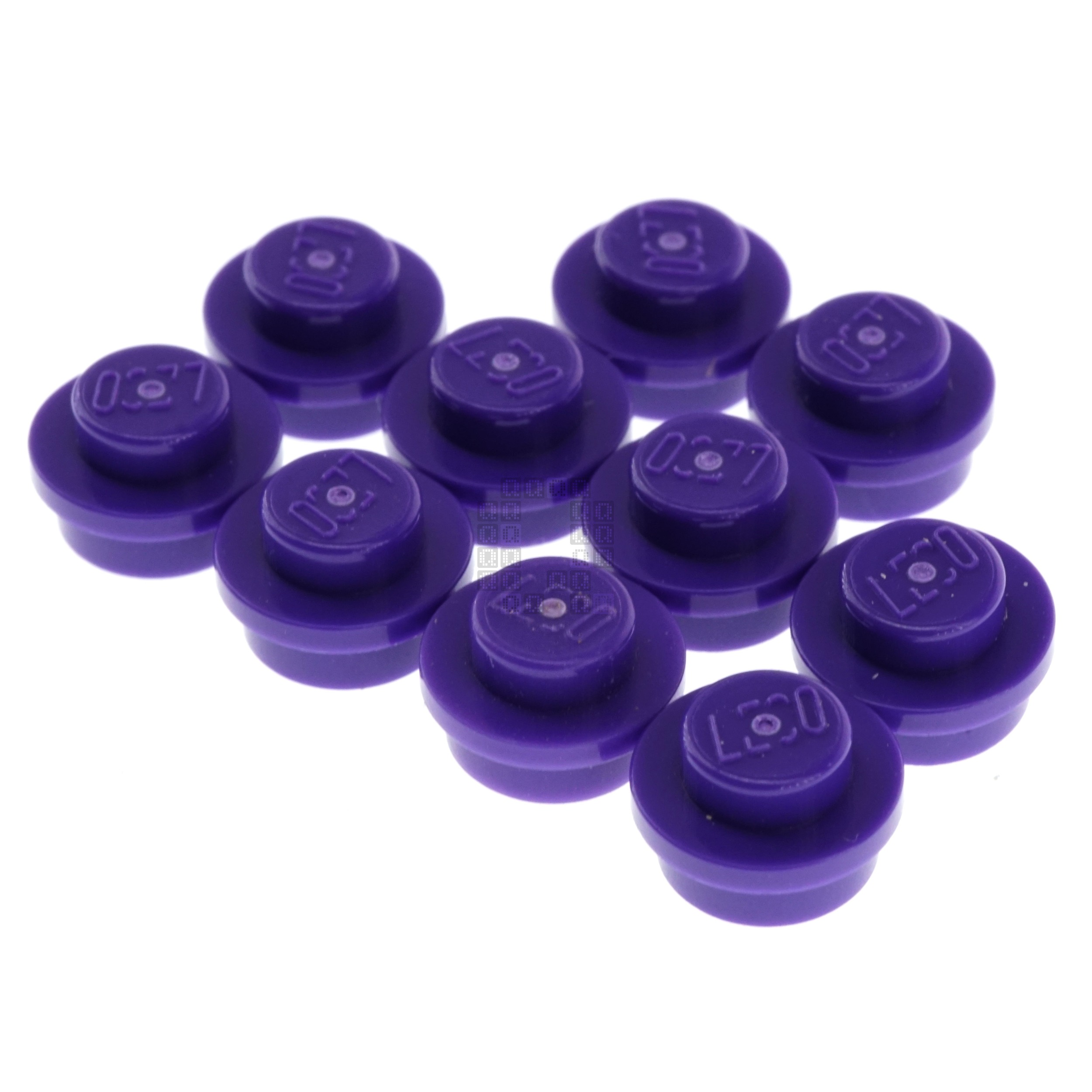LEGO 4566522 1x1 Round Plate, Dark Purple , 10-Pack