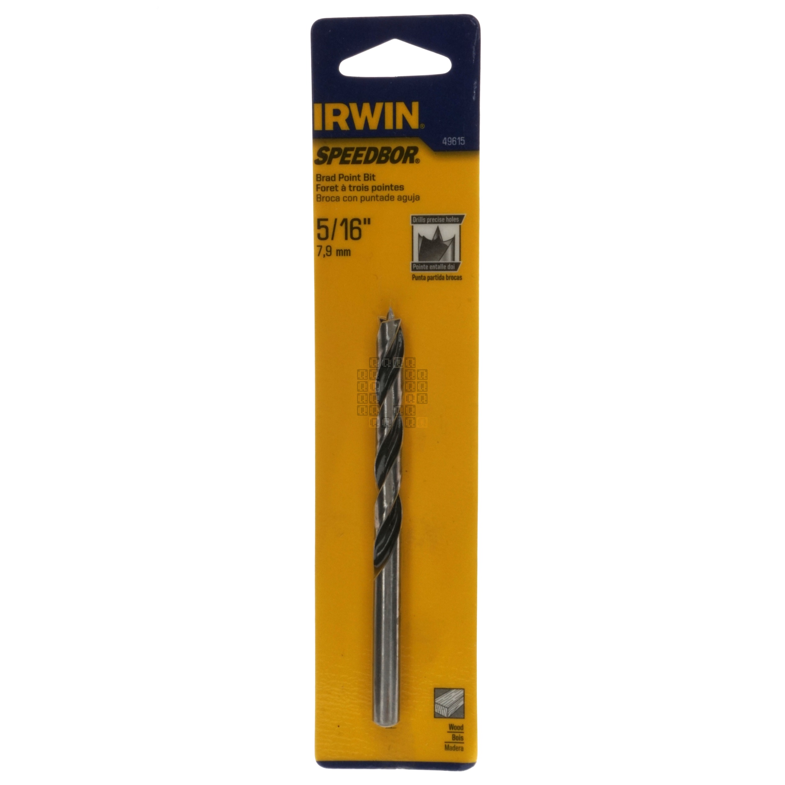 Irwin Tools 49615 SPEEDBOR Brad Point Drill Bit for Wood, 5/16"