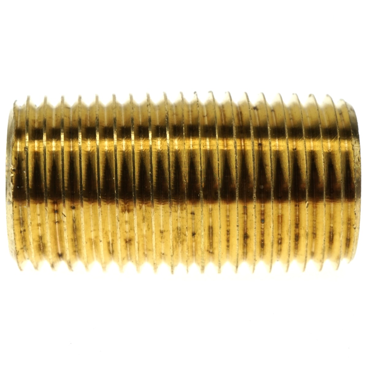 Anderson Metals 736112-02 Red Brass (Lead Free) Close Nipple, 1/8" NPT x 3/4"